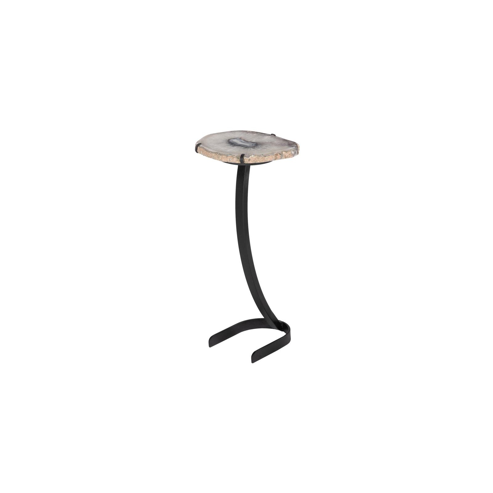 Agate Horseshoe Base Side Table