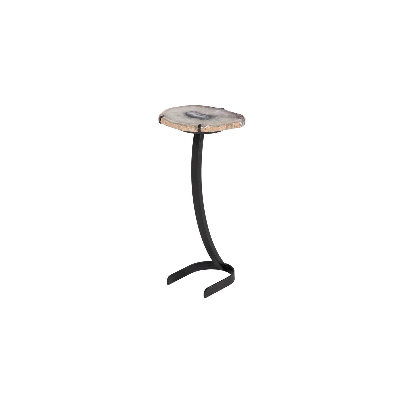 Agate Horseshoe Base Side Table