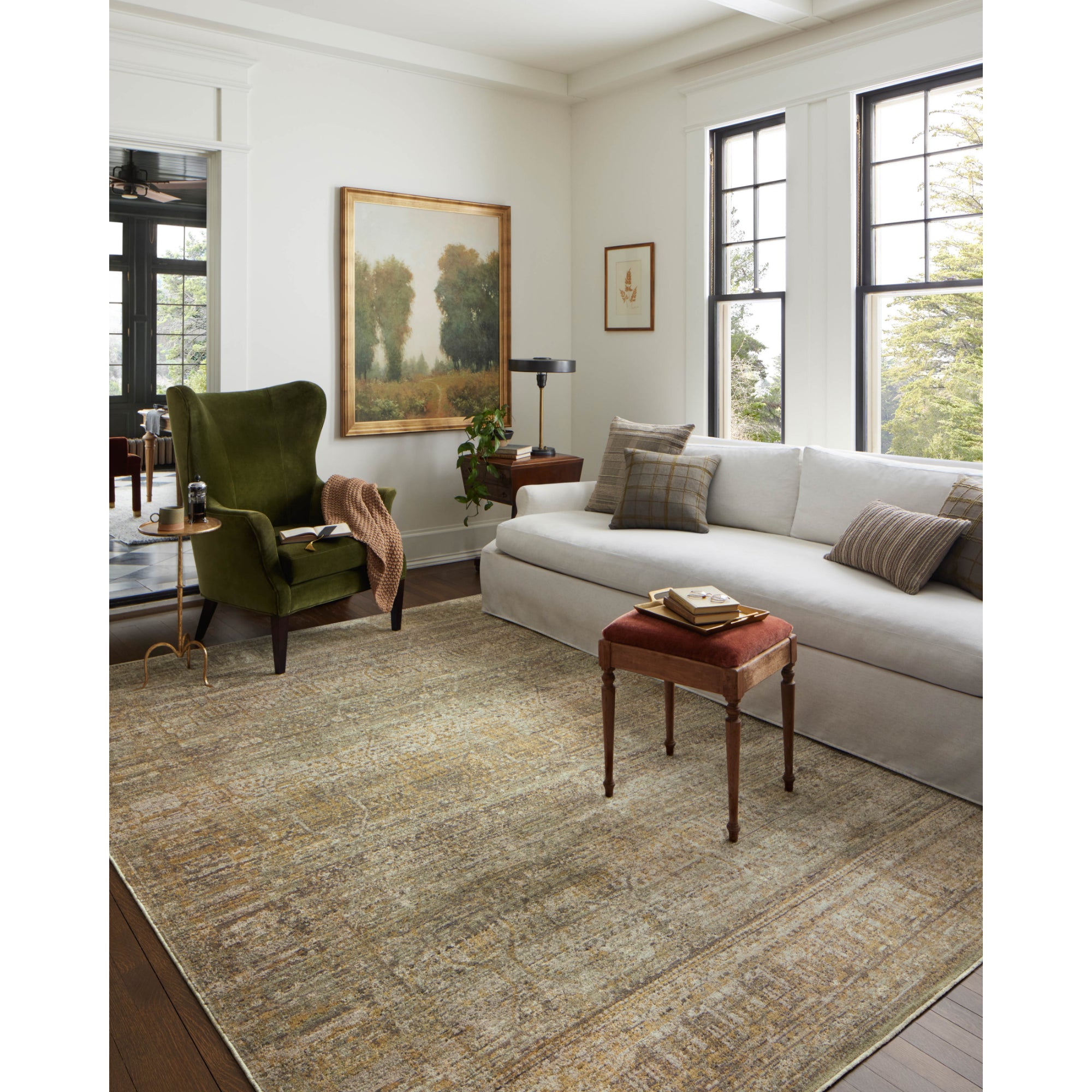 Jean Stoffer x Loloi Bradbury Dove/Gold Rug