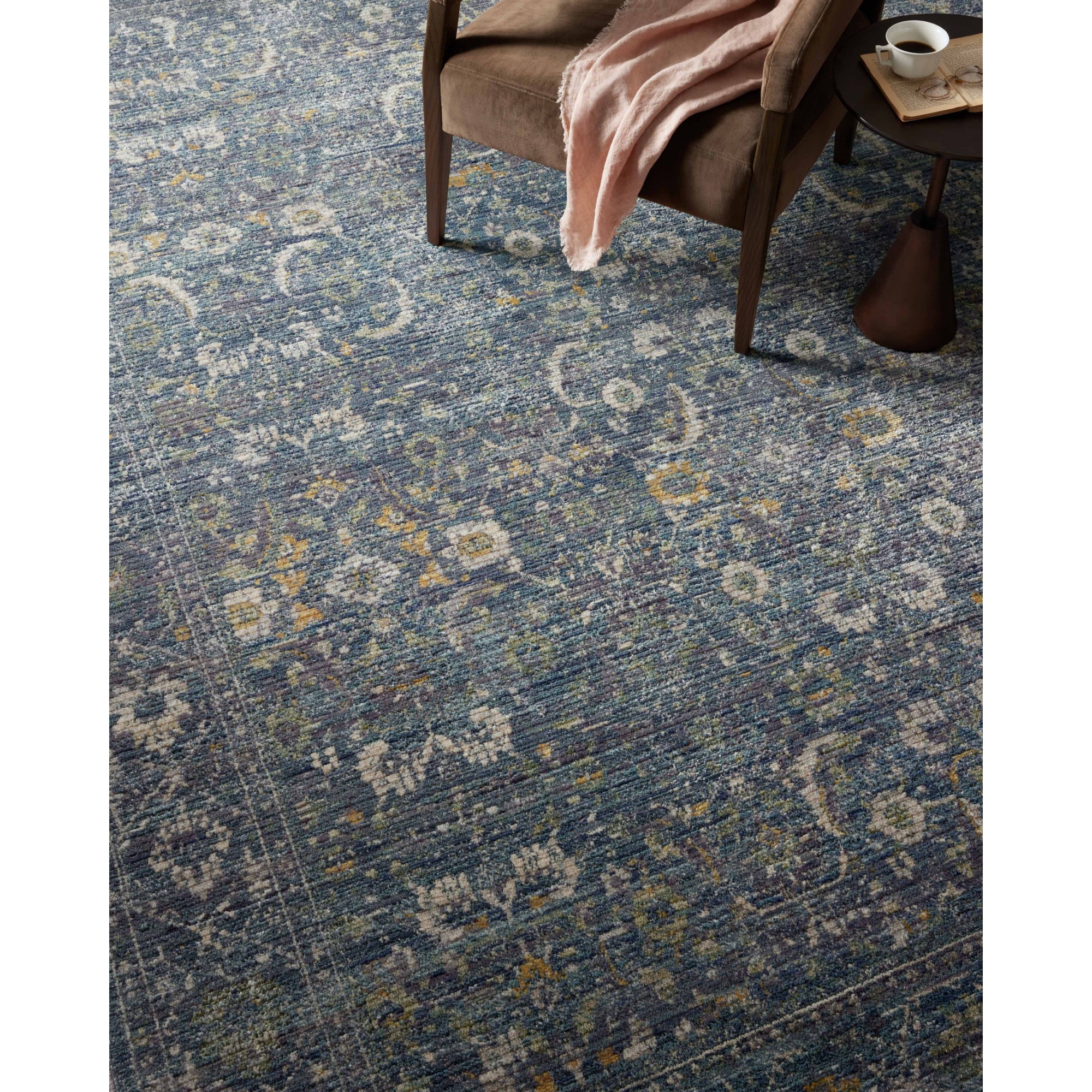 Jean Stoffer x Loloi Bradbury Ocean/Gold Rug