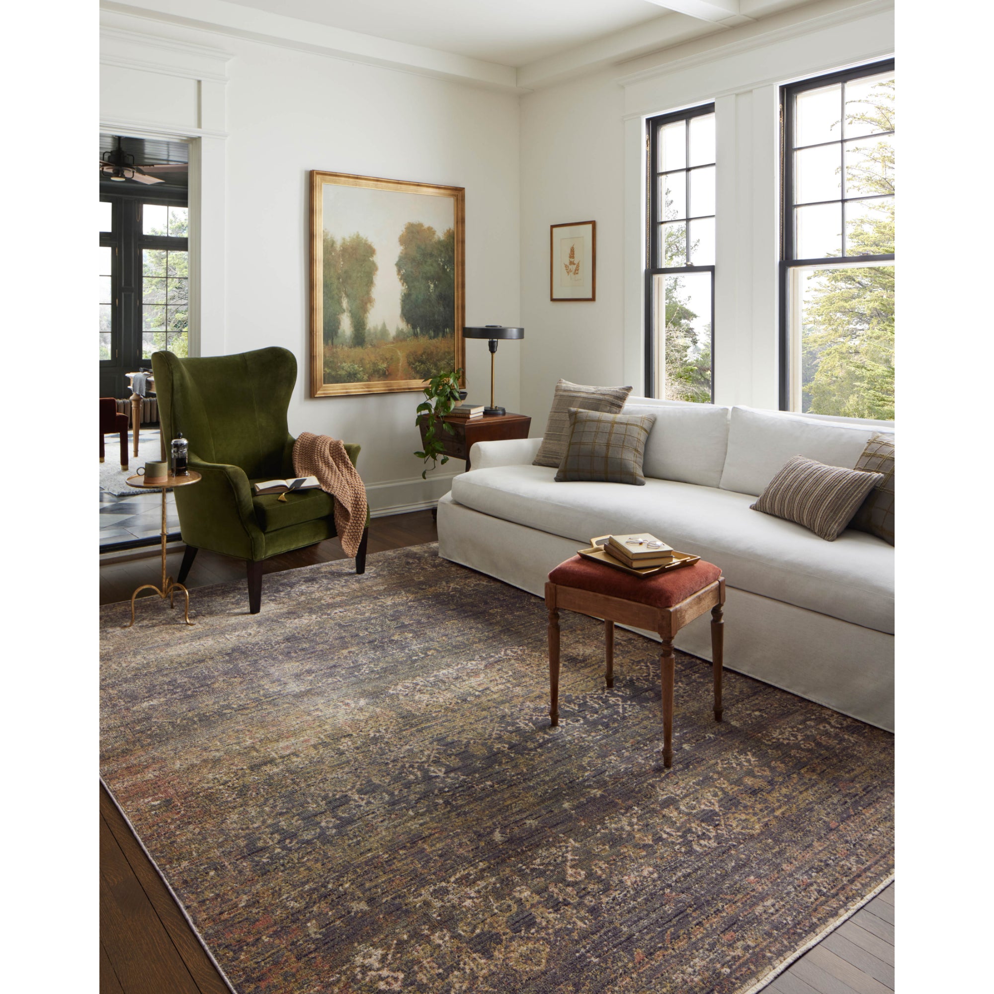 Jean Stoffer x Loloi Bradbury Ink/Multi Rug