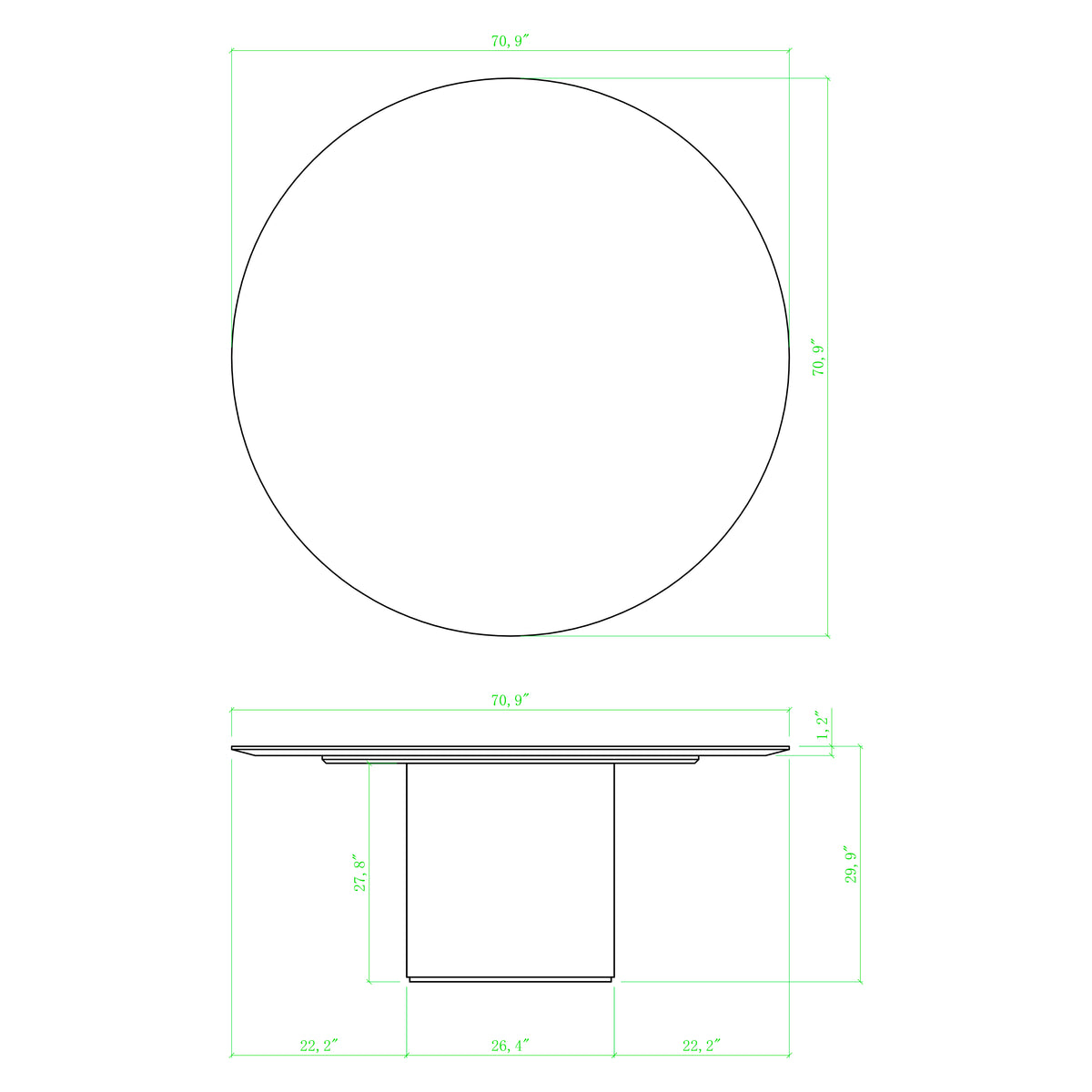 Atenas Round Dining Table