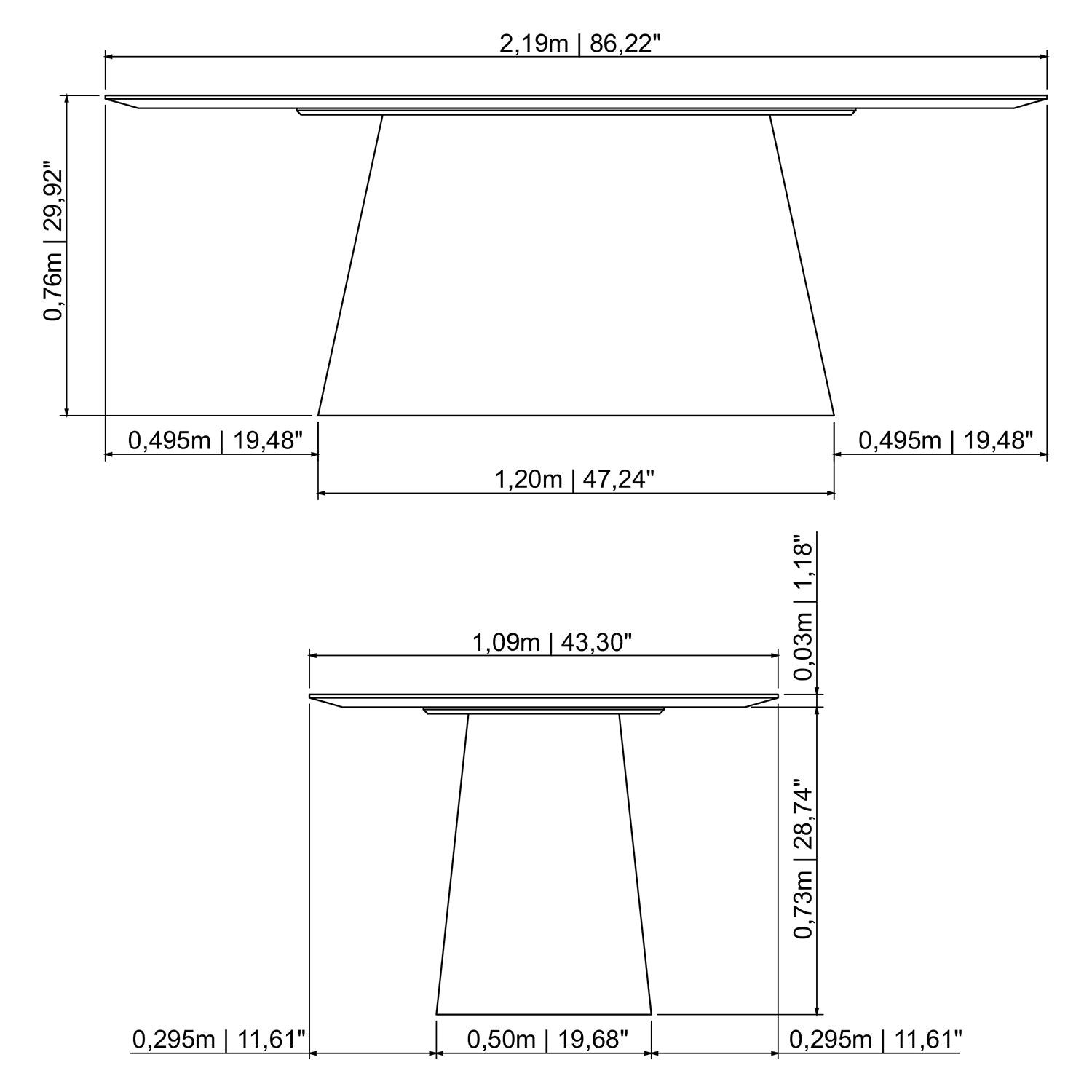Fortaleza Oval Dining Table