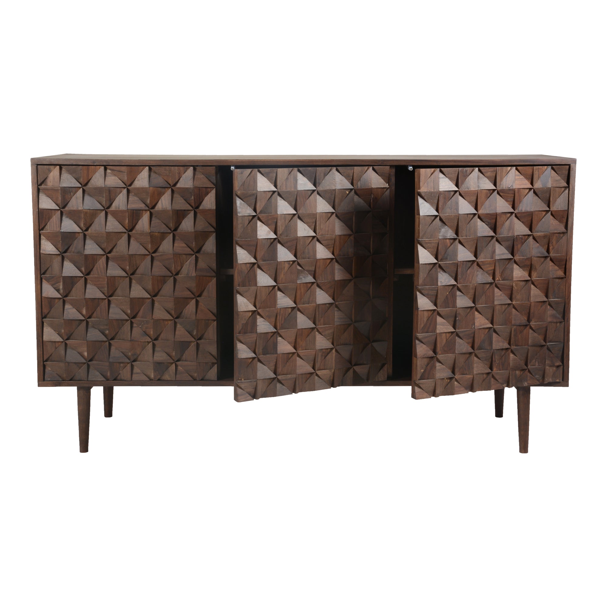 Pablo 3 Door Sideboard Dark Brown Credenza Moe's Four Hands, Mid Century Modern Furniture, Old Bones Furniture Company, Old Bones Co, Modern Mid Century, Designer Furniture, Furniture Sale, Warehouse Furniture Sale, Pablo 3 Door Sideboard Dark Brown Sale, https://www.oldbonesco.com/