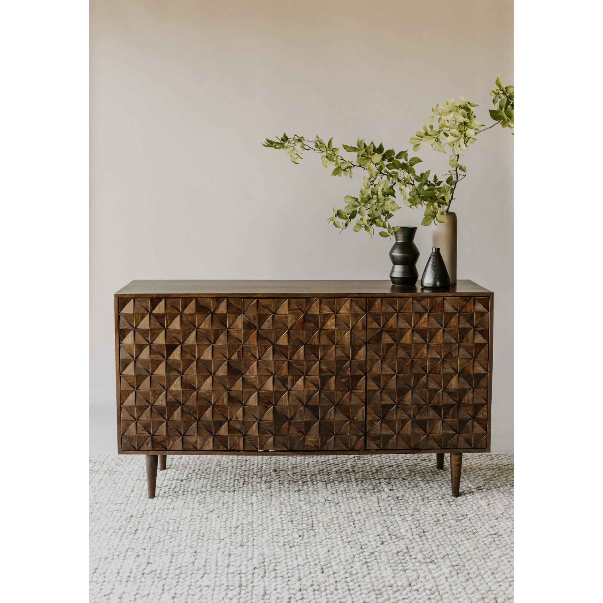 Pablo 3 Door Sideboard Dark Brown Credenza Moe's Four Hands, Mid Century Modern Furniture, Old Bones Furniture Company, Old Bones Co, Modern Mid Century, Designer Furniture, Furniture Sale, Warehouse Furniture Sale, Pablo 3 Door Sideboard Dark Brown Sale, https://www.oldbonesco.com/