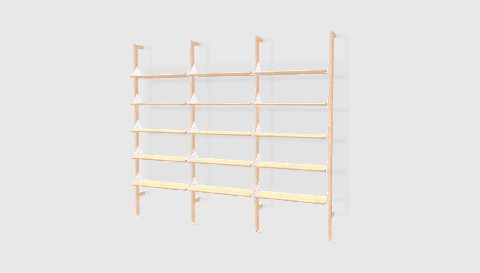 Branch-3 Shelving Unit Blonde Uprights White Brackets Blonde ShelvesSHELVING Gus* Blonde Uprights White Brackets Blonde Shelves Four Hands, Mid Century Modern Furniture, Old Bones Furniture Company, Old Bones Co, Modern Mid Century, Designer Furniture, https://www.oldbonesco.com/