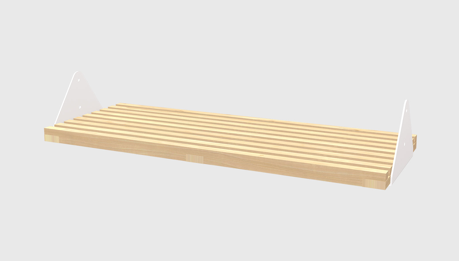 Branch Slatted Shelf Blonde Ash/White BracketsStorage Shelf Gus*  Blonde Ash/White Brackets   Four Hands, Mid Century Modern Furniture, Old Bones Furniture Company, Old Bones Co, Modern Mid Century, Designer Furniture, https://www.oldbonesco.com/