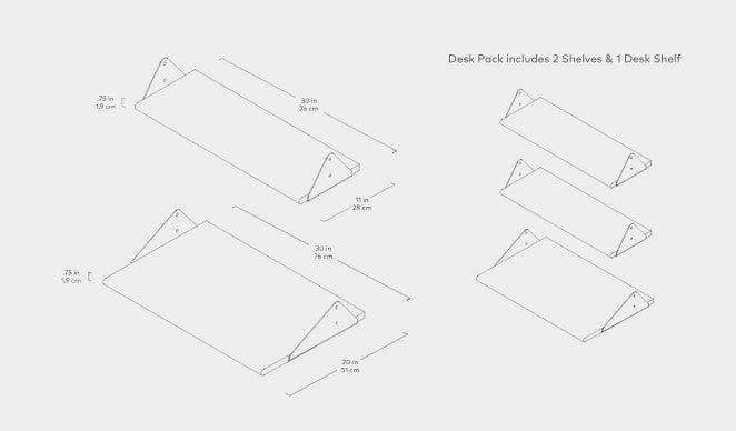 Branch Desk/Shelves Pack (2 Shelves 1 Desk) Storage Gus* Four Hands, Mid Century Modern Furniture, Old Bones Furniture Company, Old Bones Co, Modern Mid Century, Designer Furniture, https://www.oldbonesco.com/