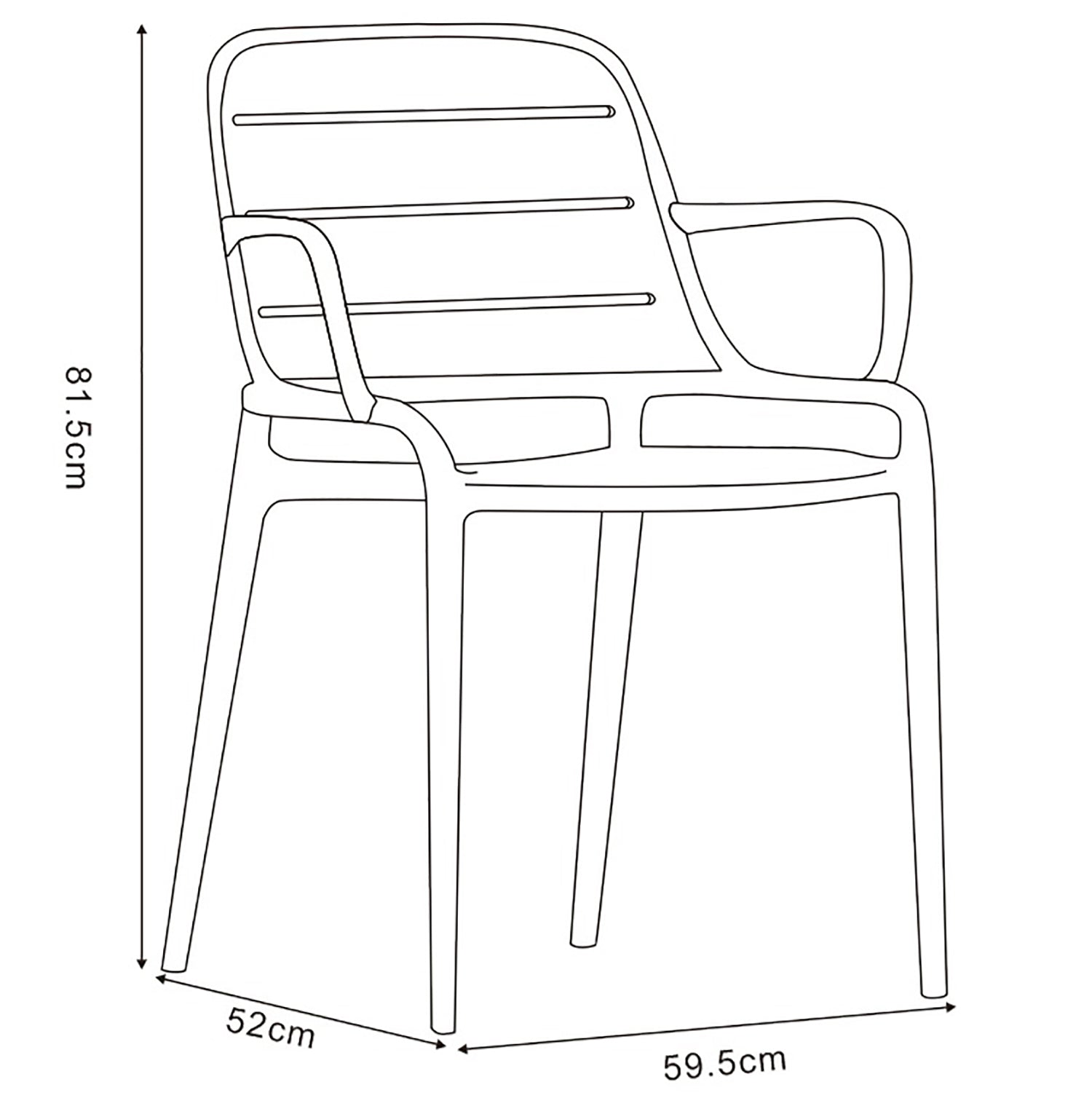 Jasper Outdoor Stacking Armchair - Set of 4