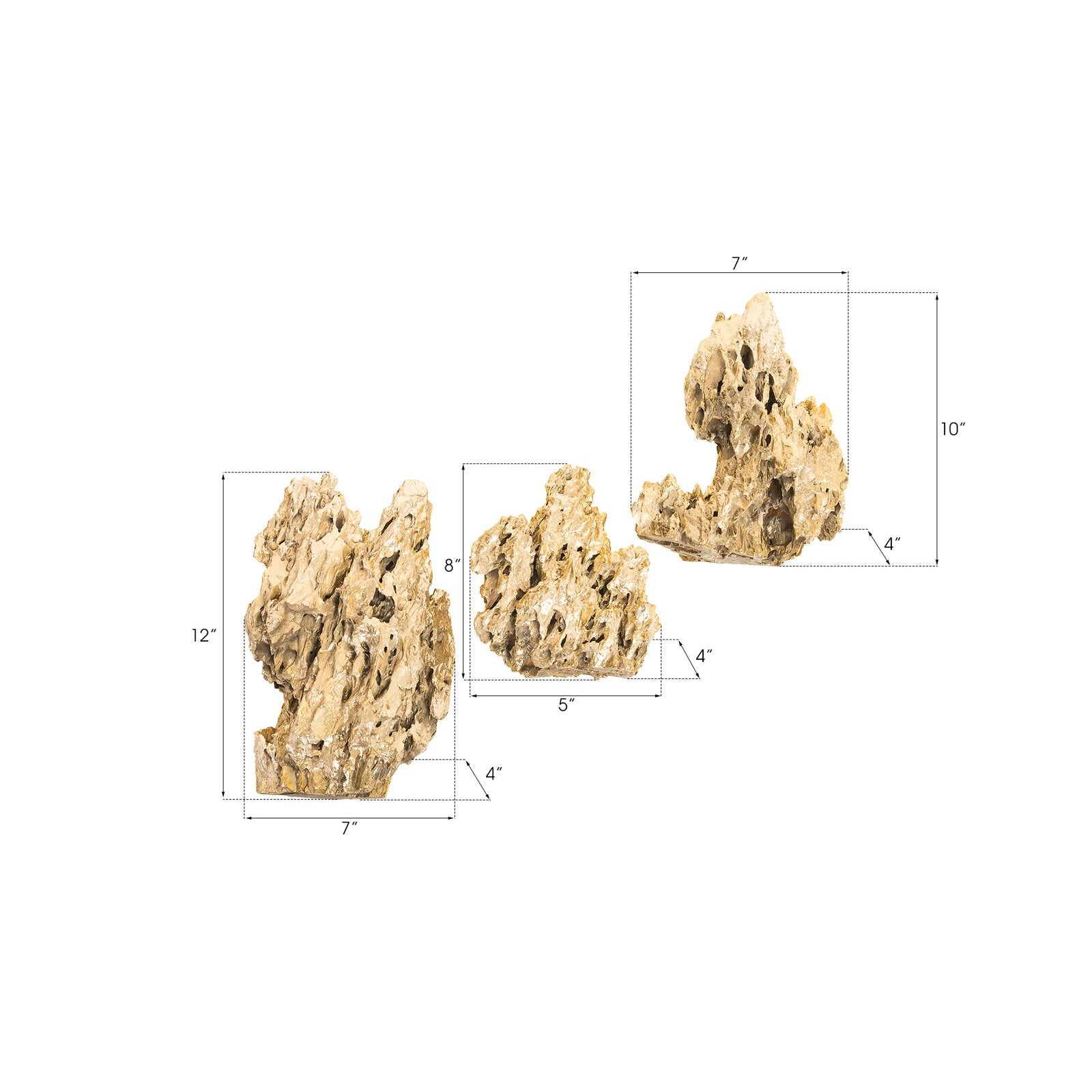 Stalagmite Wall Art Plated Brass