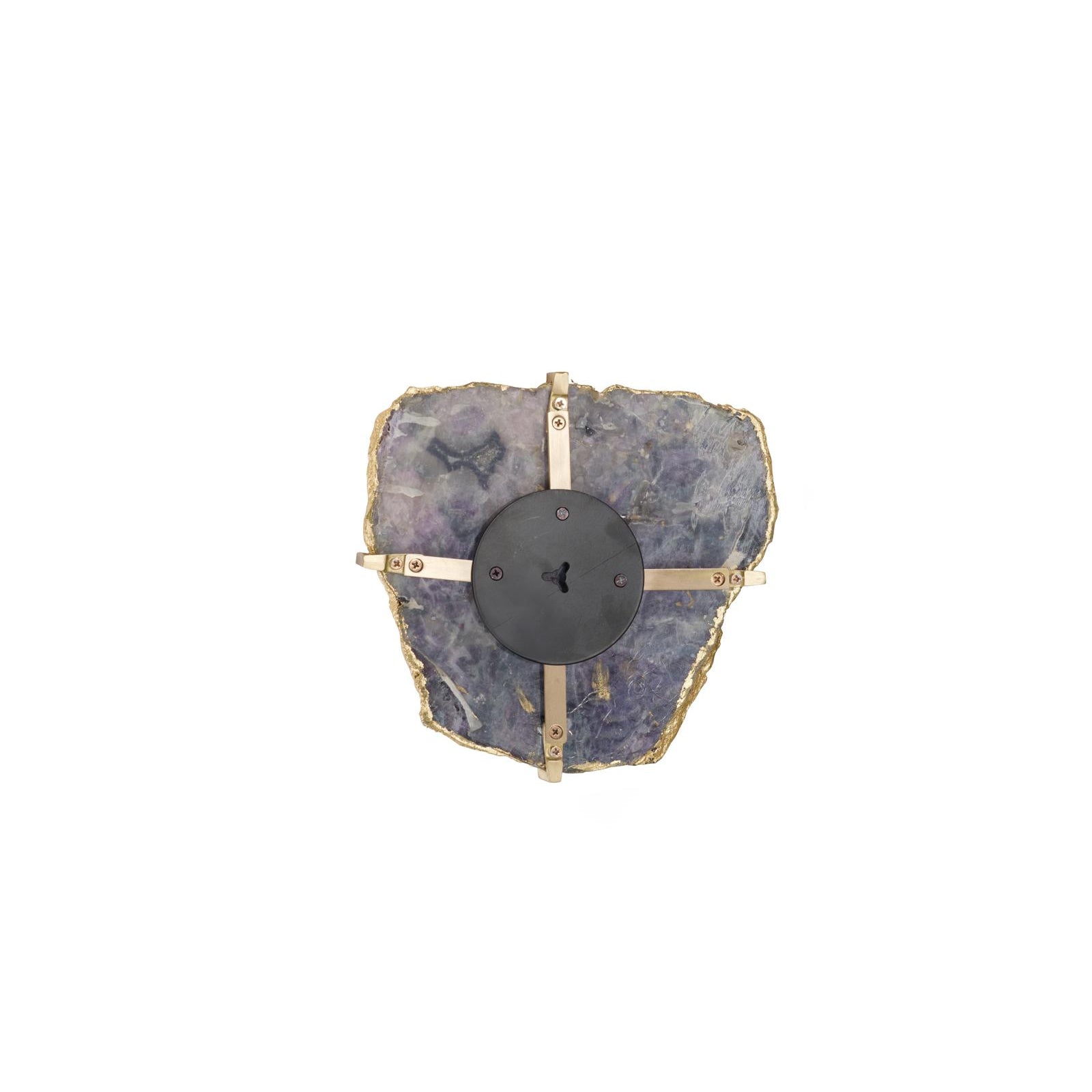 Gem Wall Tile in Brass Setting - Purple Quartz