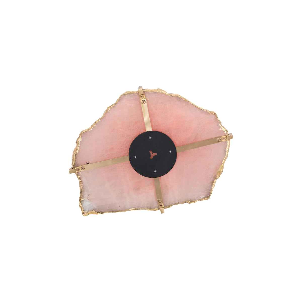 Gem Wall Tile in Brass Setting - Rose Quartz by Phillips Collection