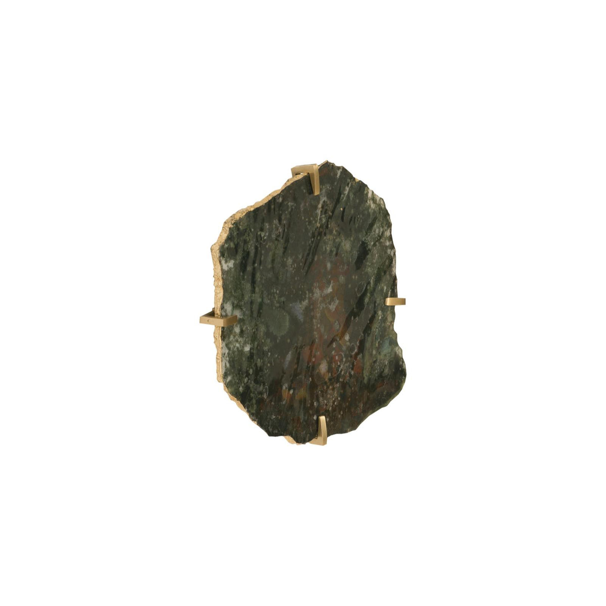 Gem Wall Tile in Brass Setting - Glacier Charcoal by Phillips Collection