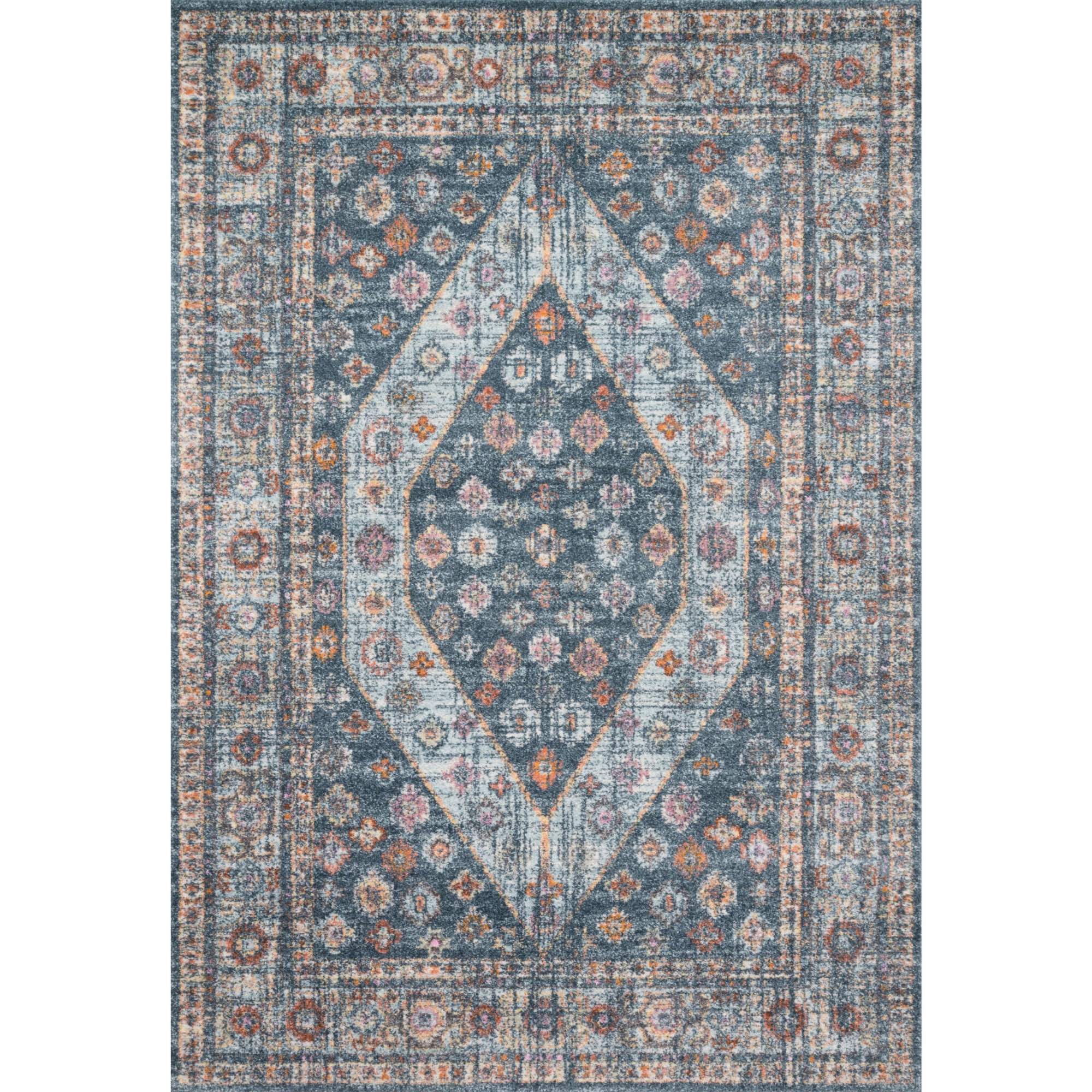 Loloi Clara Blue/Light Blue 5'-3" x 7'-7" Area Rug
