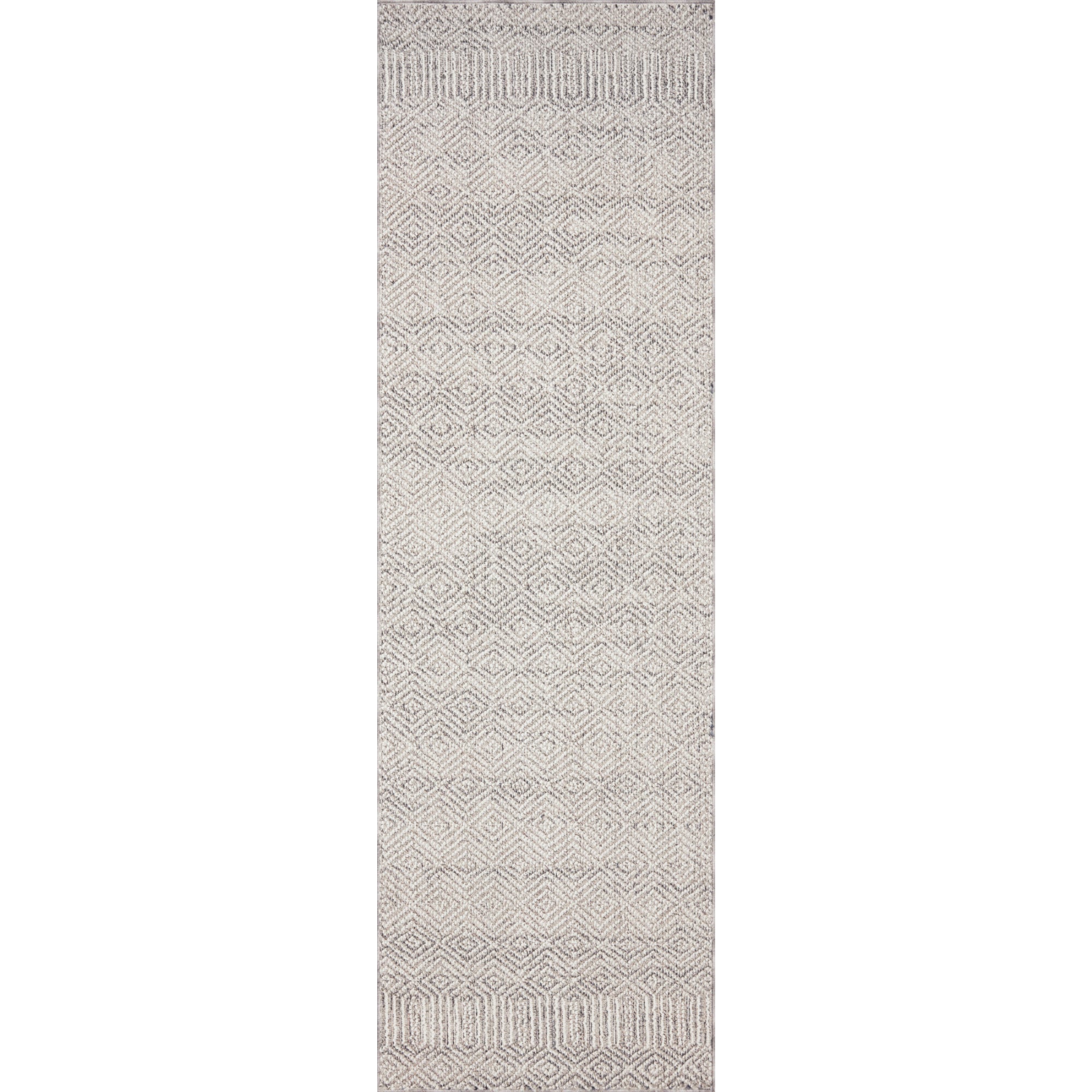 Loloi Cole Grey/Bone 2'-7" x 12' Runner Rug