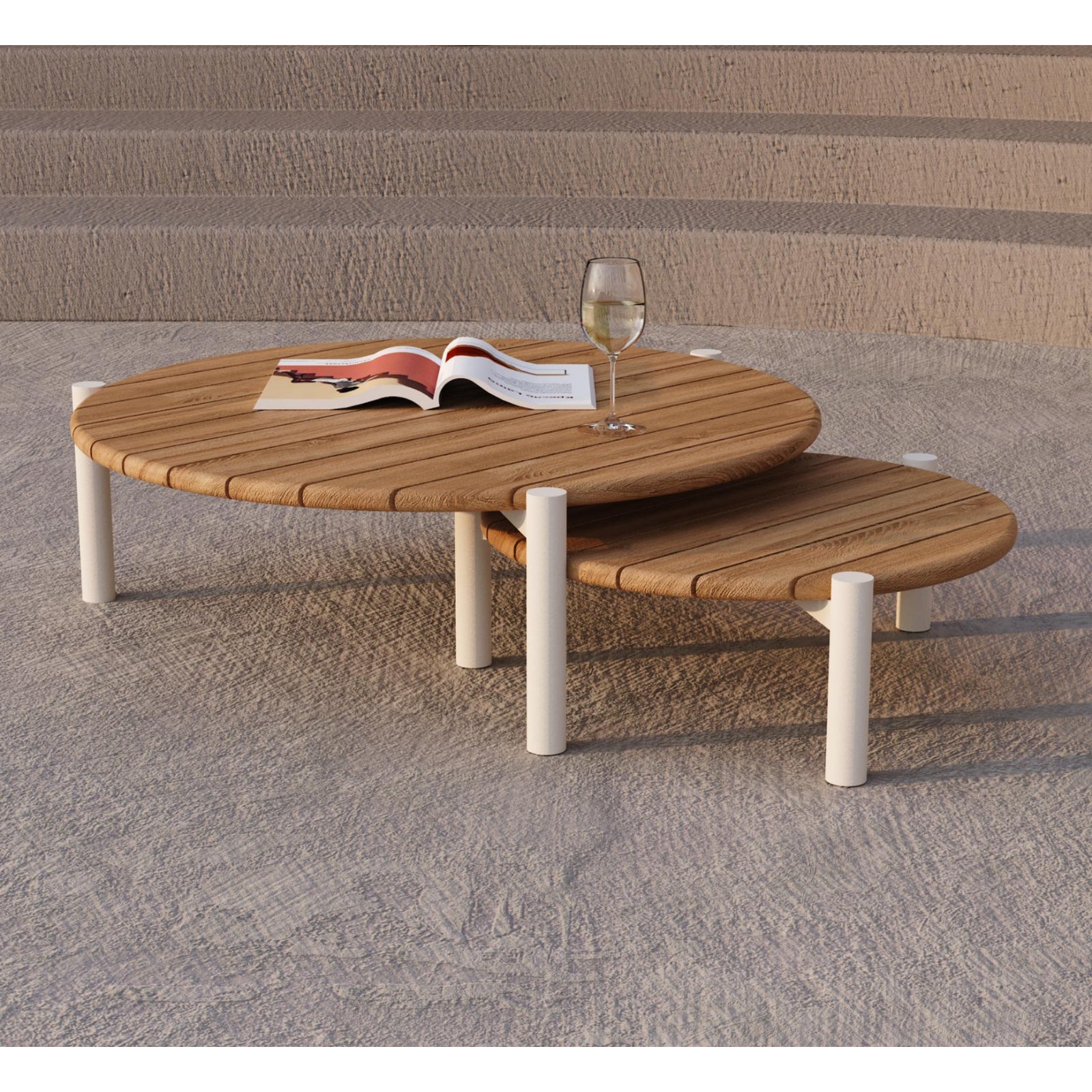 Cadiz 2 Piece Round Coffee Table Set