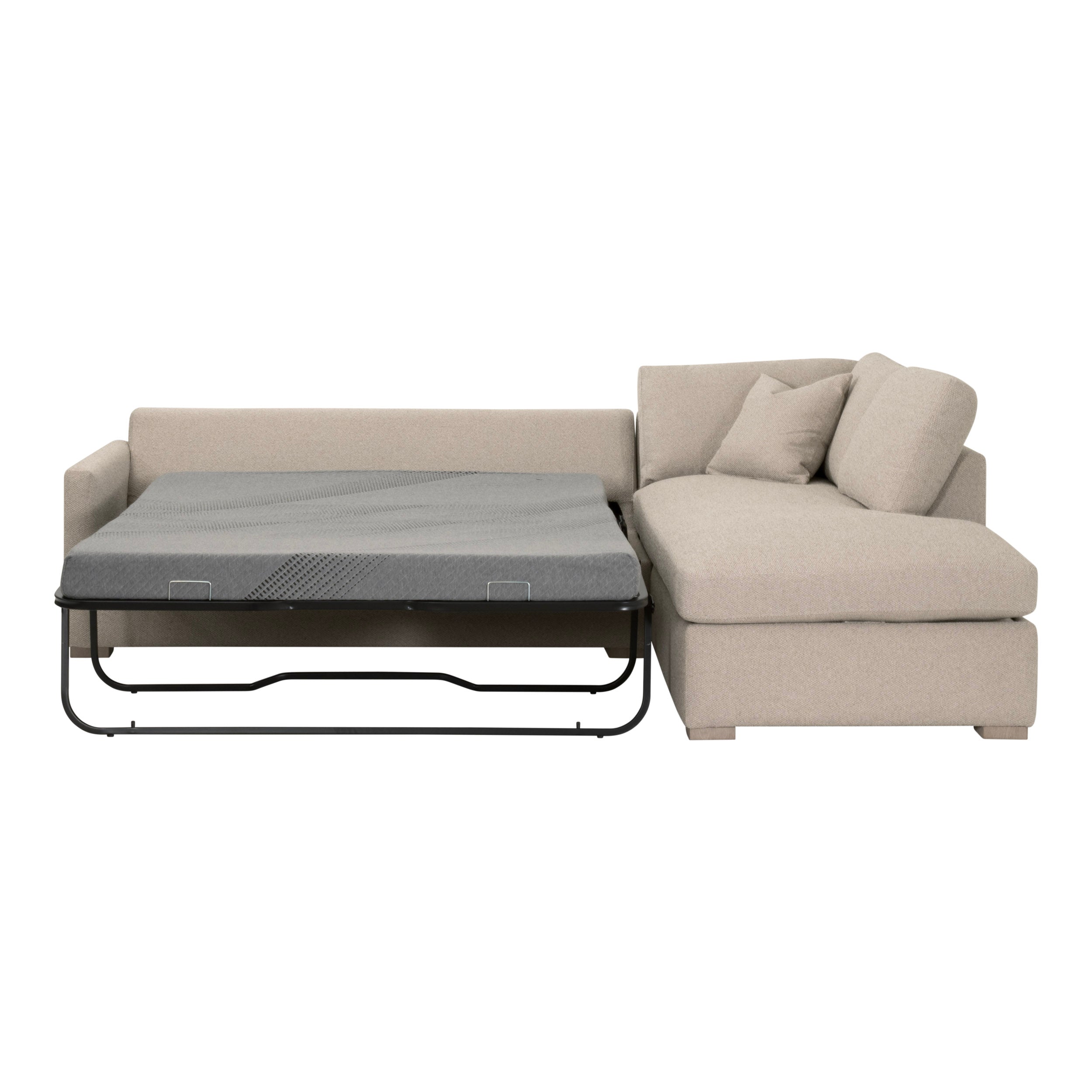 Clara 112" Slim Arm Sleeper Queen Sectional
