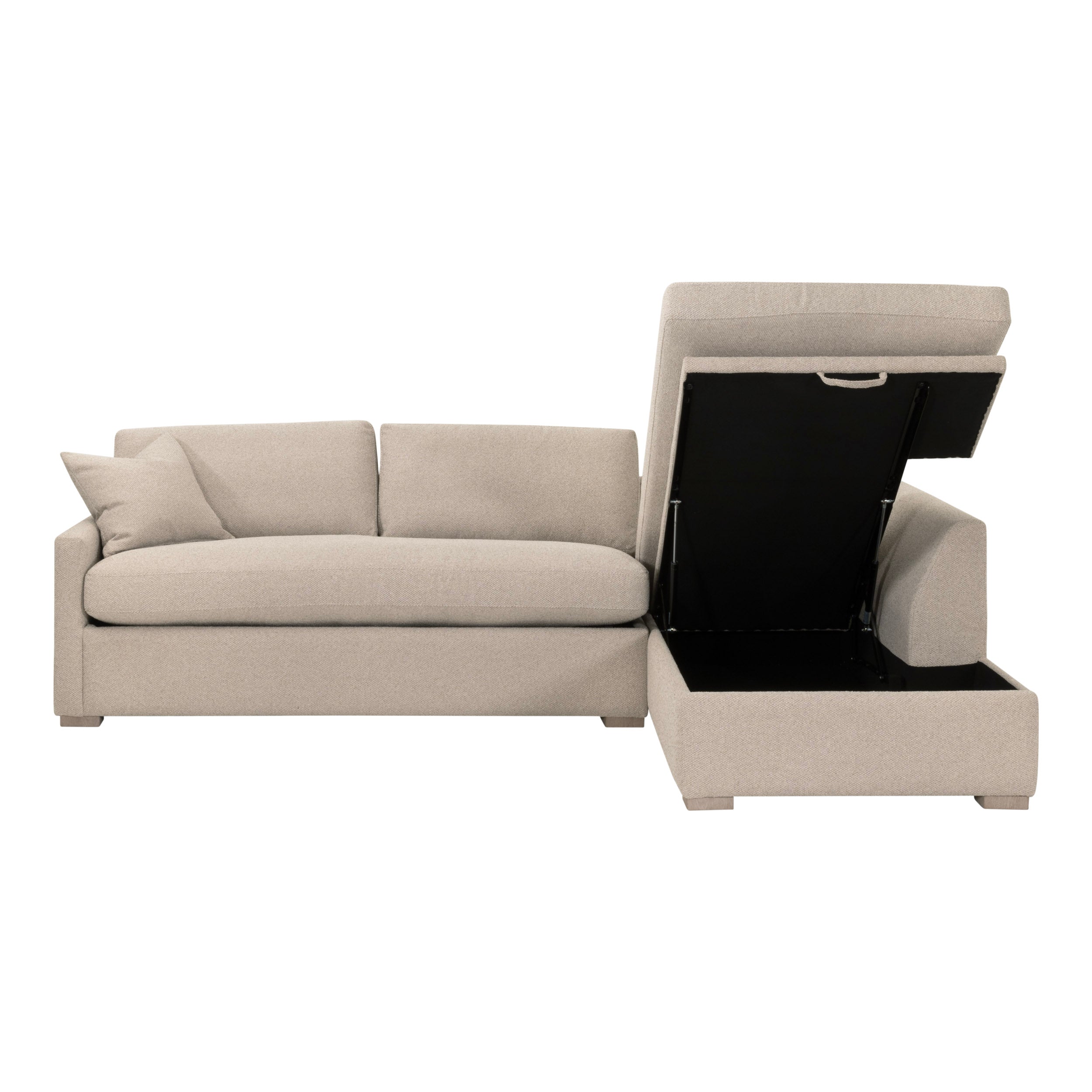Clara 112" Slim Arm Sleeper Queen Sectional