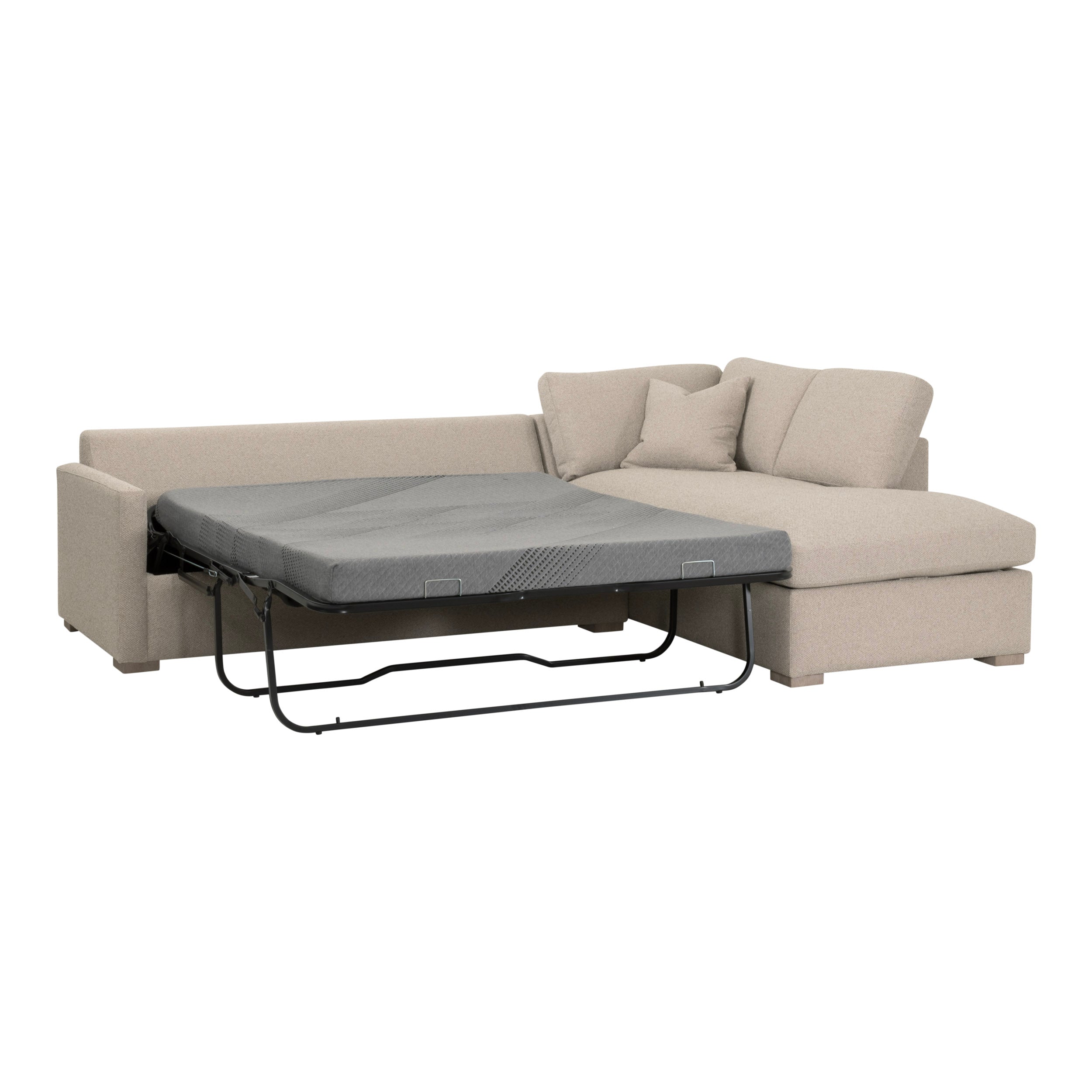 Clara 112" Slim Arm Sleeper Queen Sectional