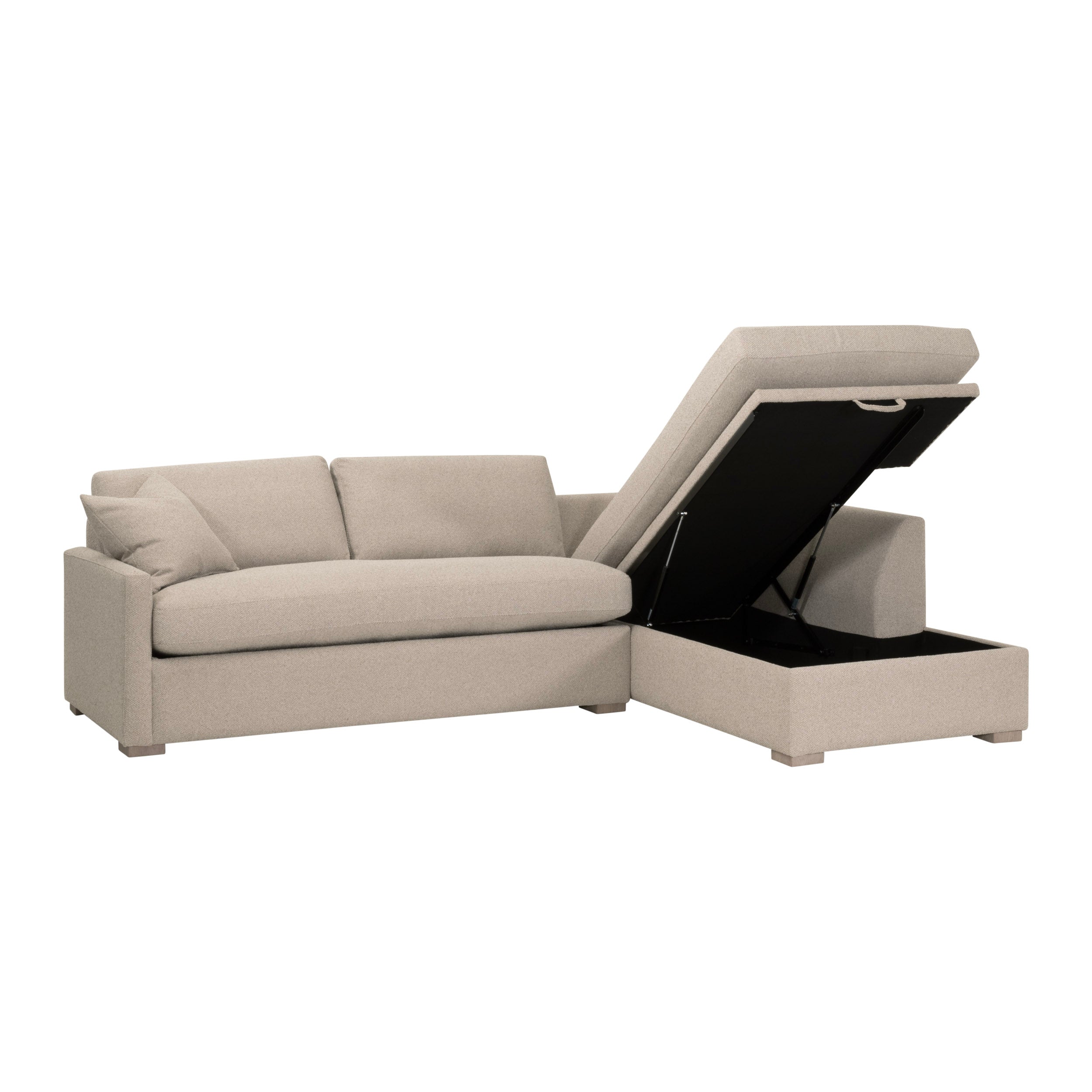 Clara 112" Slim Arm Sleeper Queen Sectional