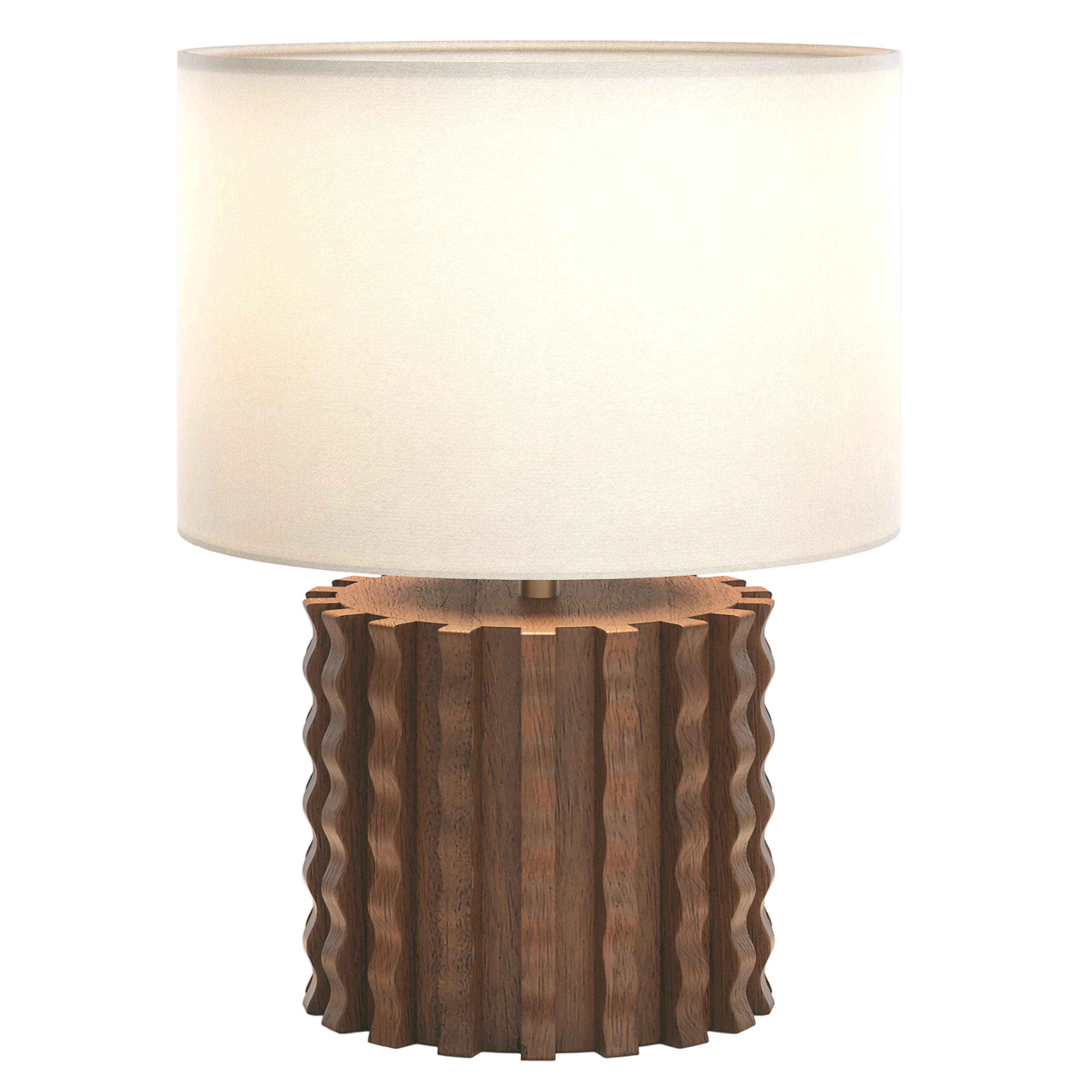 Swirl Oak Table Lamp