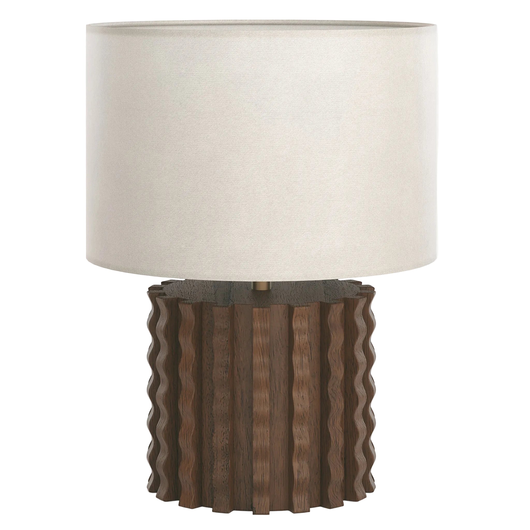 Swirl Oak Table Lamp