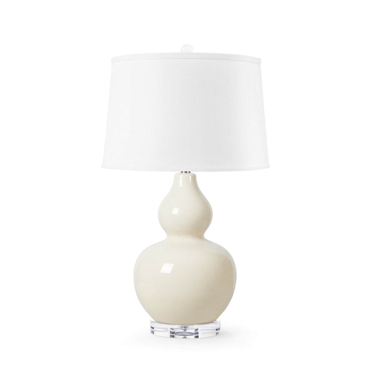 Devon Lamp with Shade 17-inch White Linen with Nickel