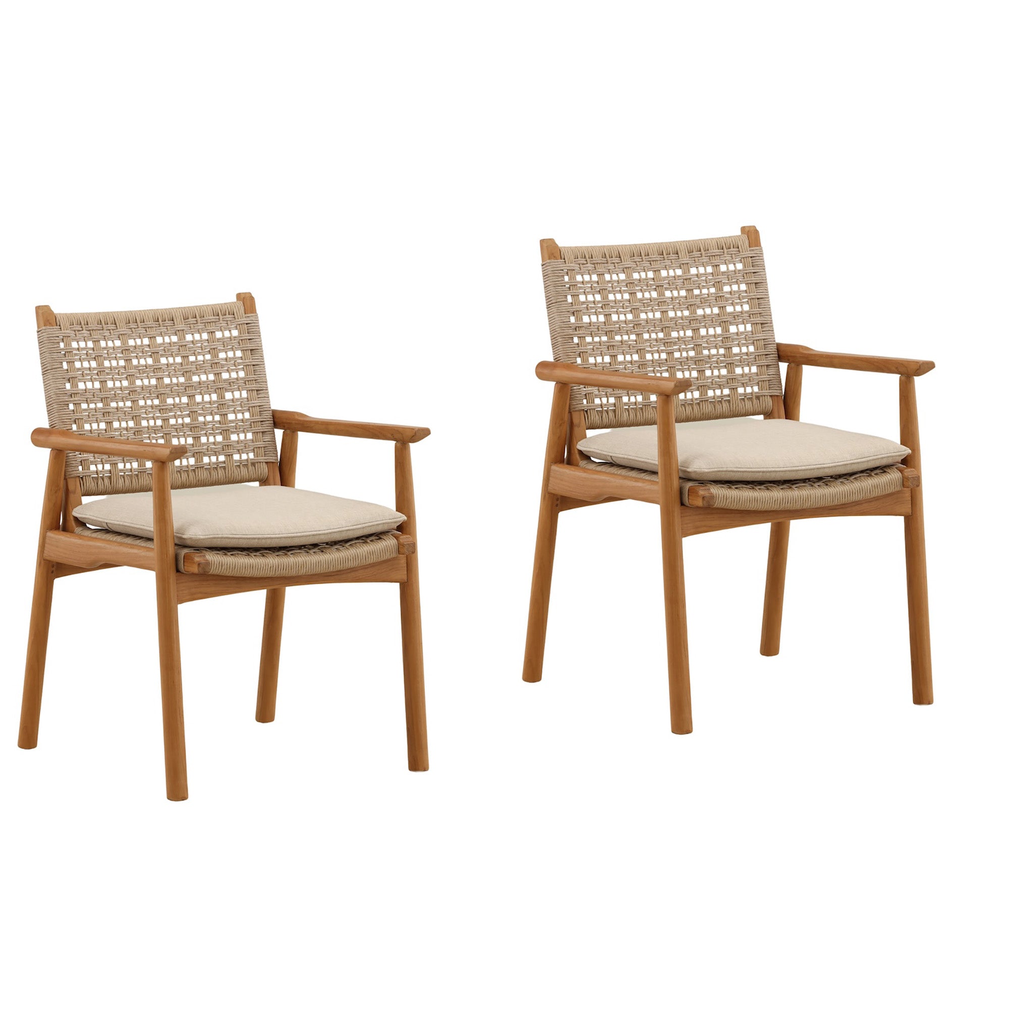 Aretha Outdoor Dining Chair Natural - Set of 2