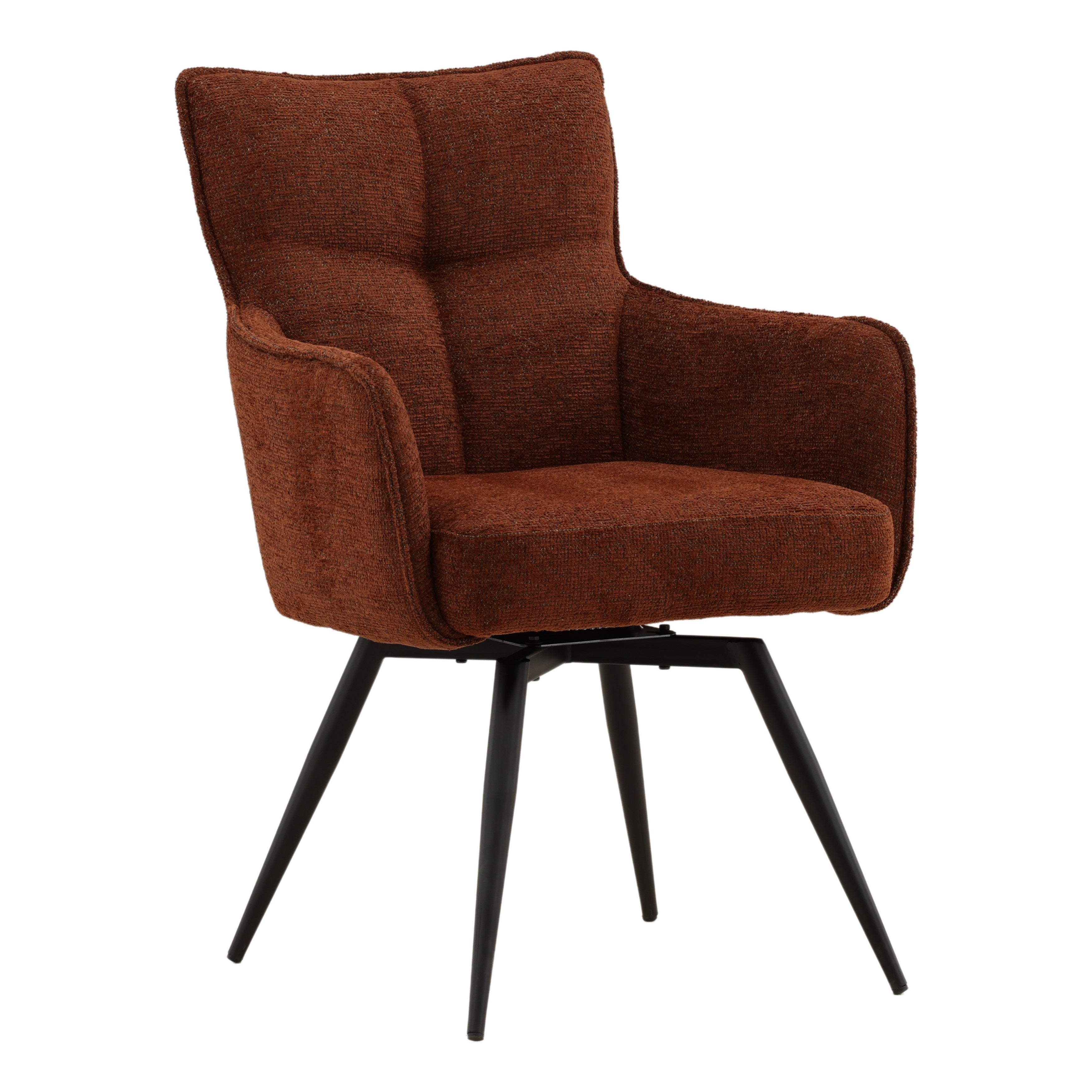 Amandine Swivel Chair - Burgundy
