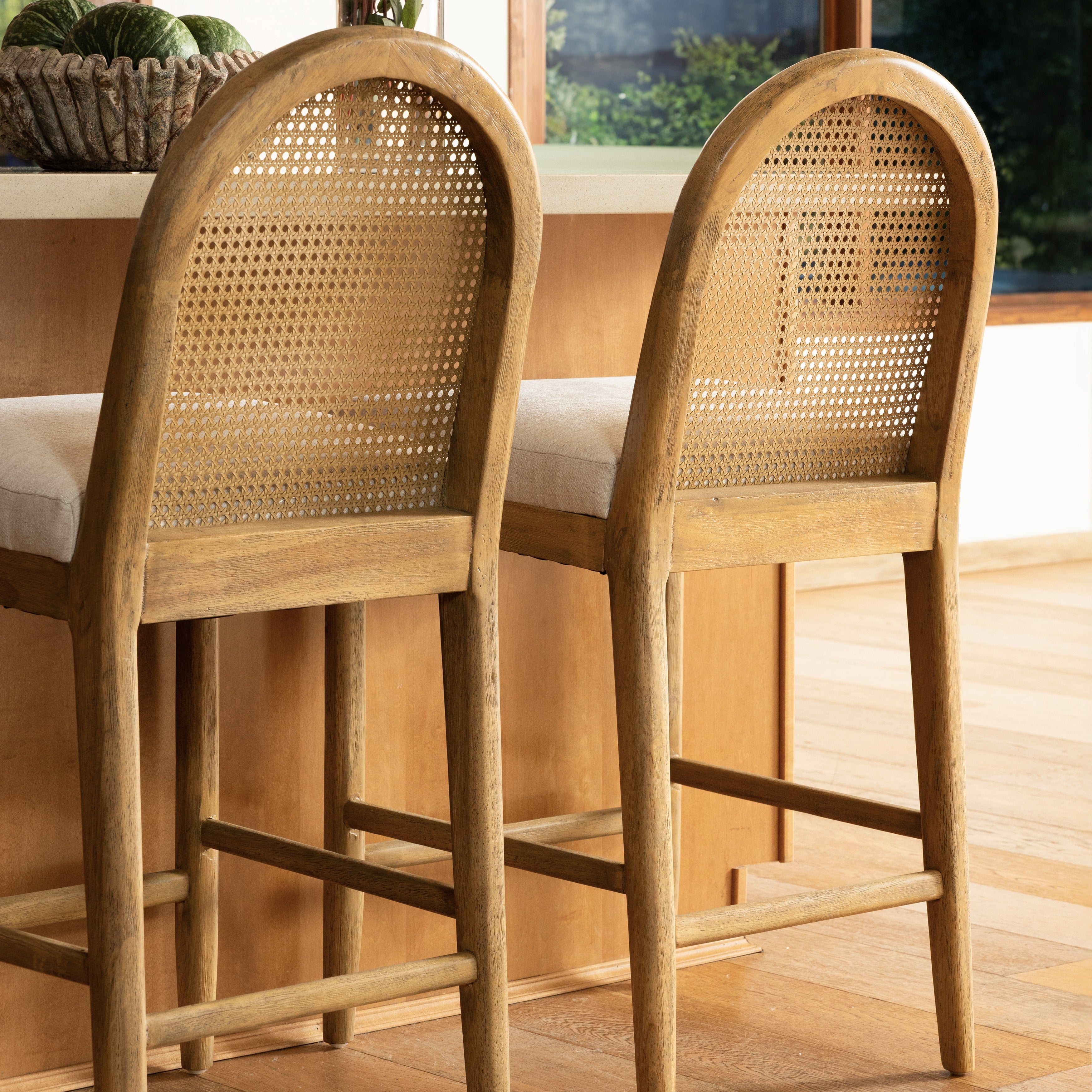 Thorianne Counter Stool - Oatmeal