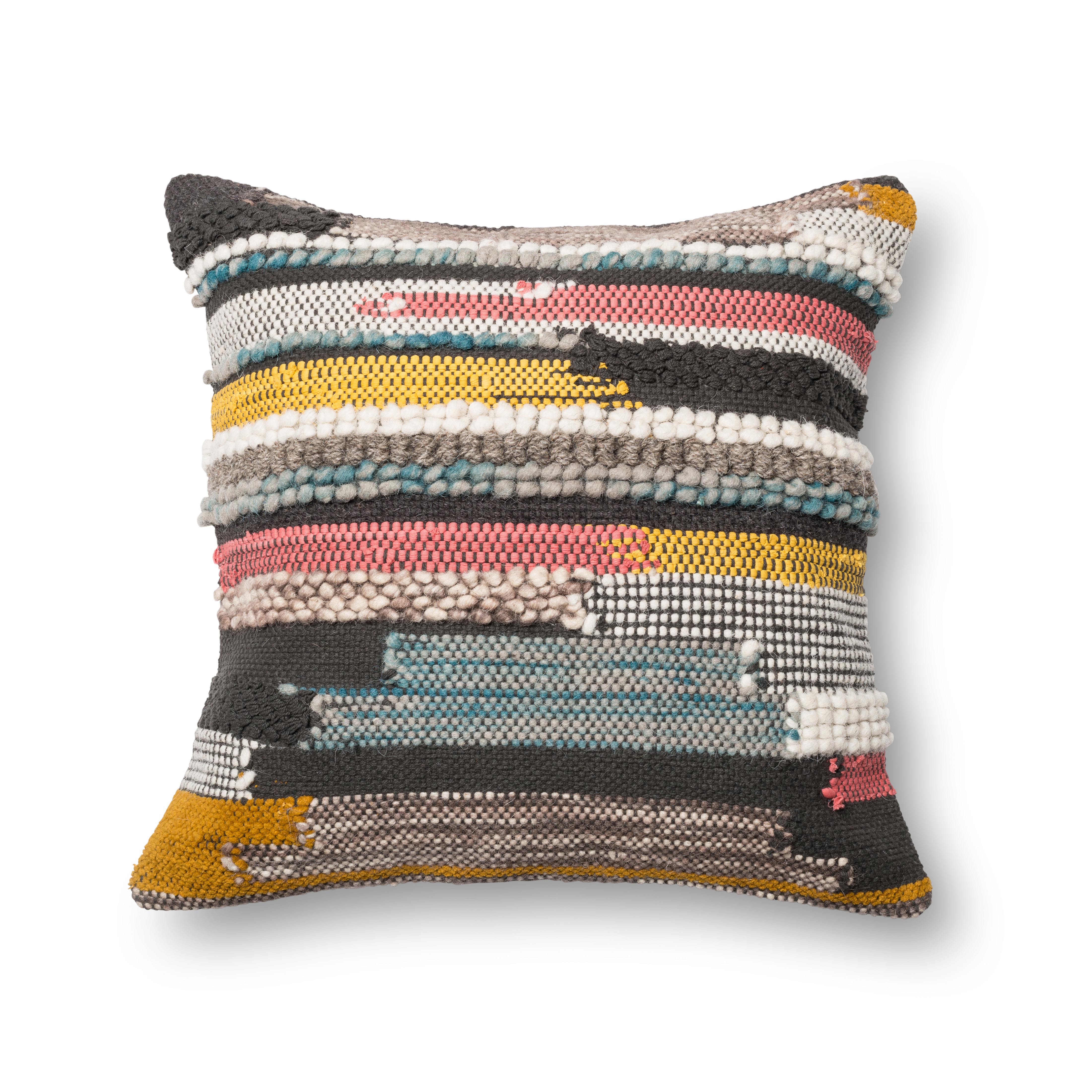Loloi P0094 Multi 22" x 22" Cover with Down Pillow