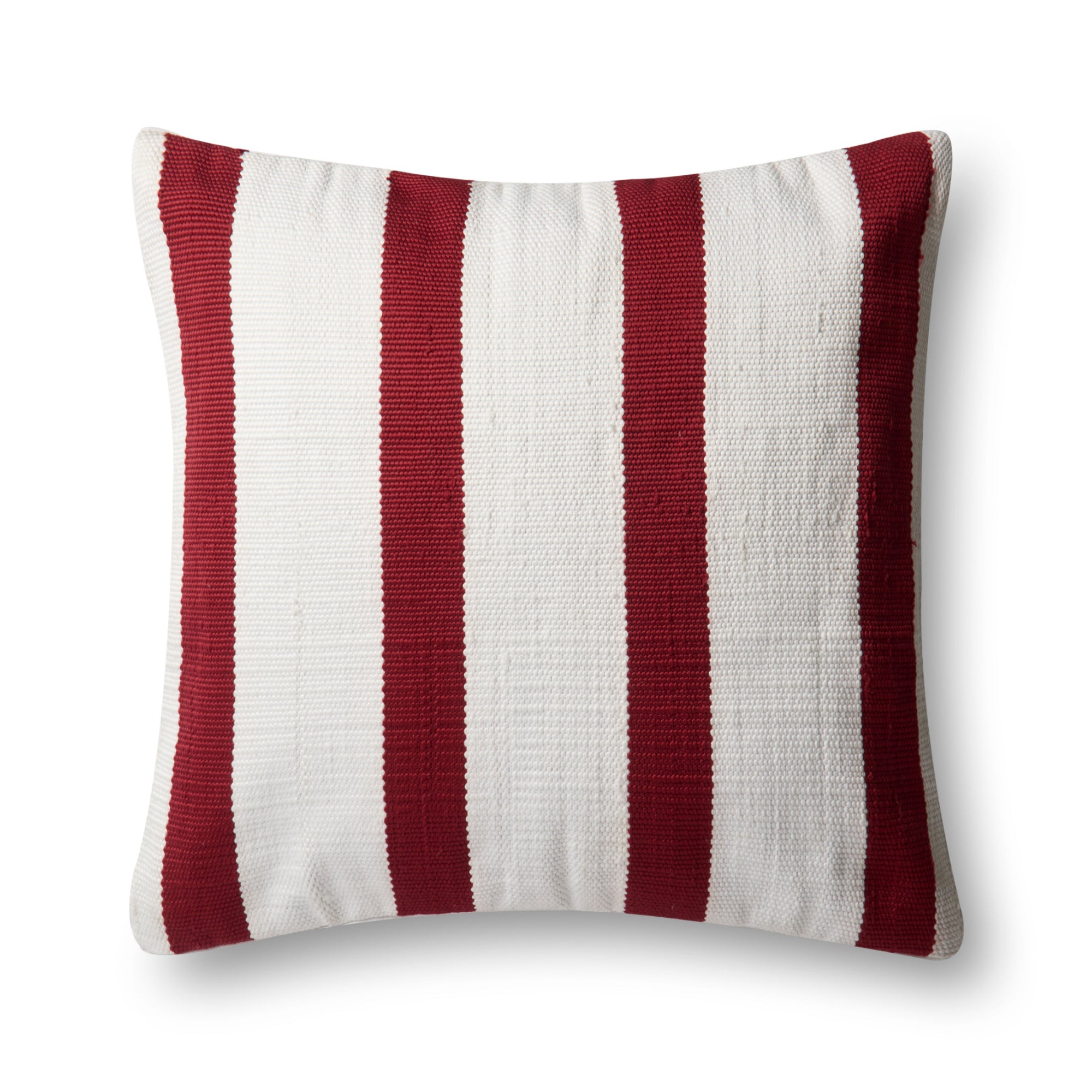 Loloi P0507 Red/Ivory 22" x 22" Cover with Down Pillow