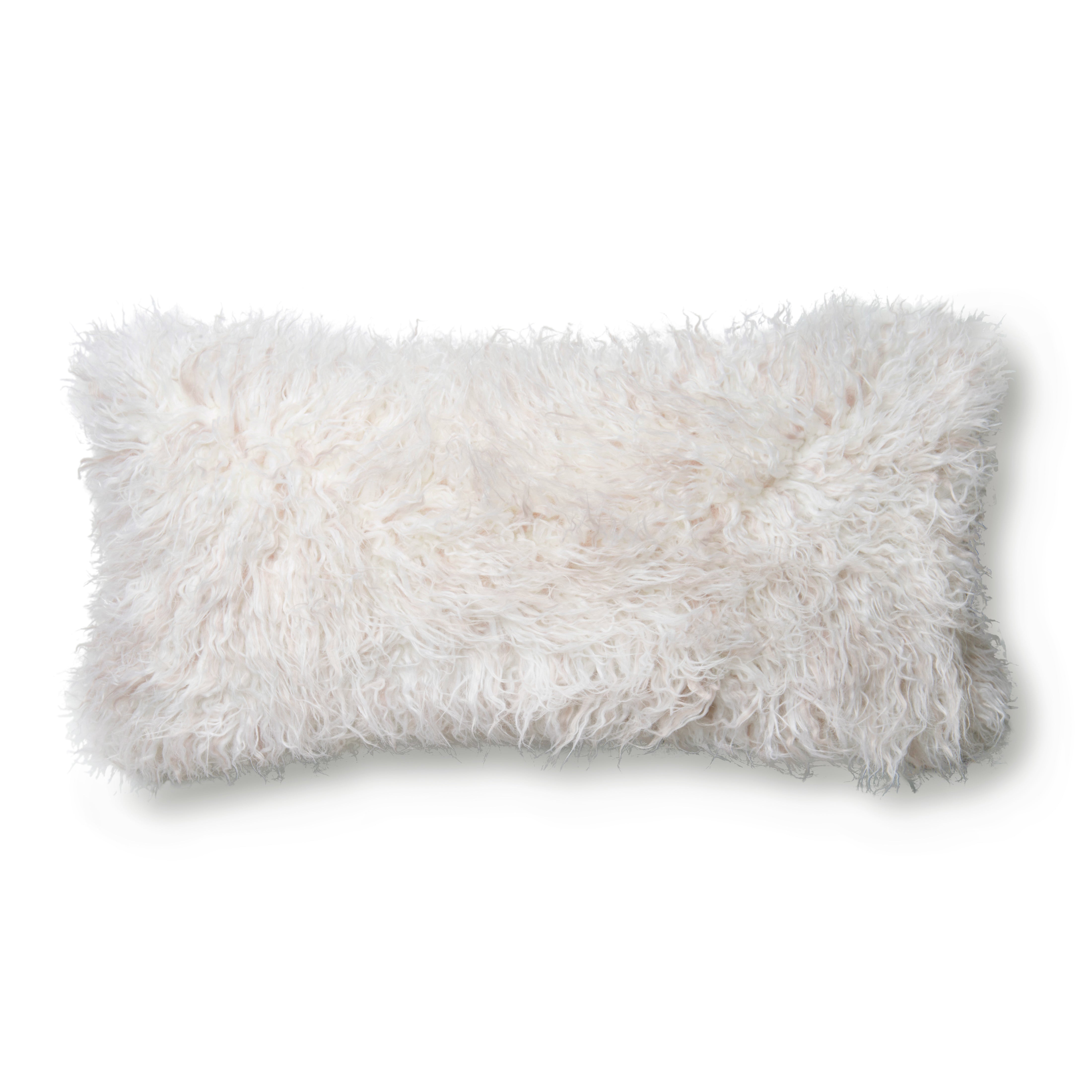 Loloi P0597 Ivory 12" x 27" Cover with Down Pillow