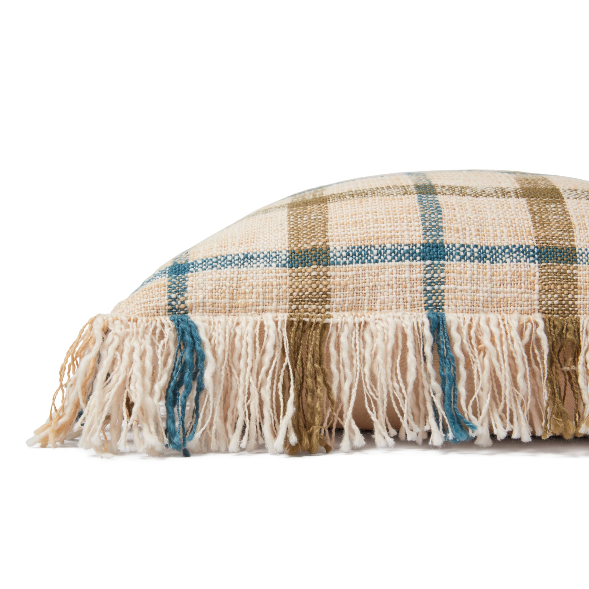 Loloi P0940 Natural/Multi 18" x 18" Cover with Down Pillow