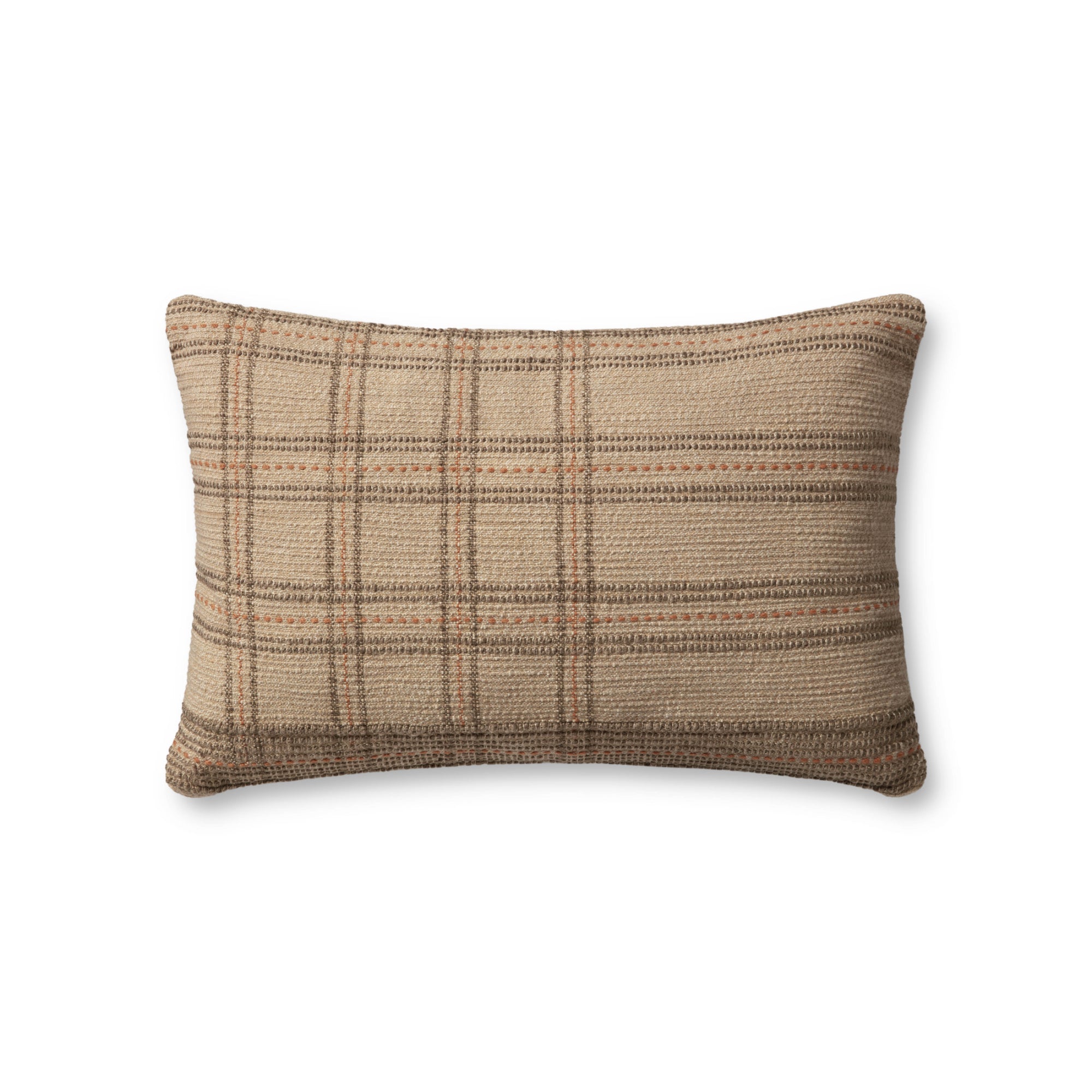 Angela Rose x Loloi Calista PAR0018 Tan/Terracotta 16'' x 26'' Cover with Down Pillow