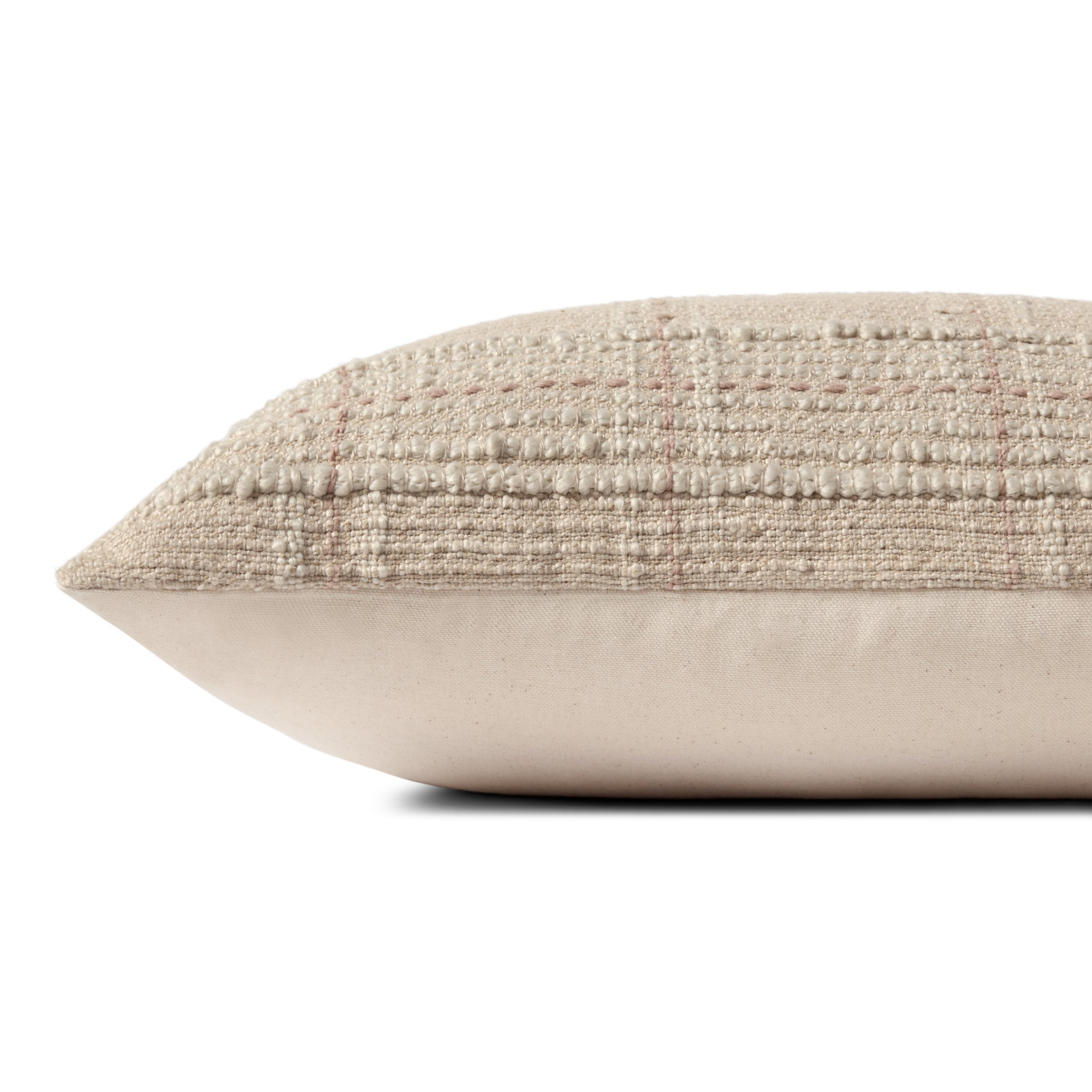 Angela Rose x Loloi Calista PAR0019 Ivory/Blush 13'' x 35'' Cover with Down Pillow