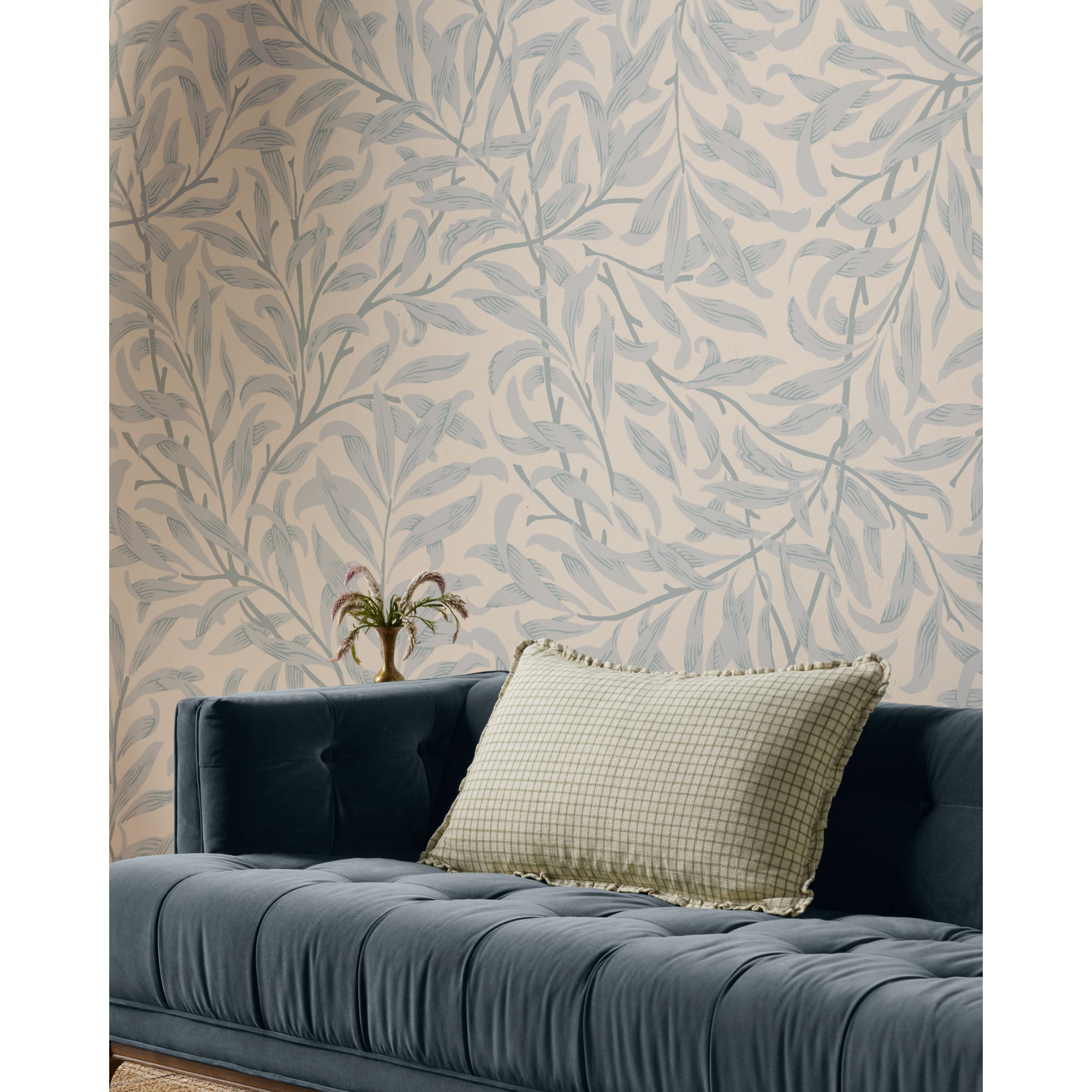 Chris Loves Julia x Loloi Dinah Ivory /Moss 16'' x 26'' Cover with Down Pillow