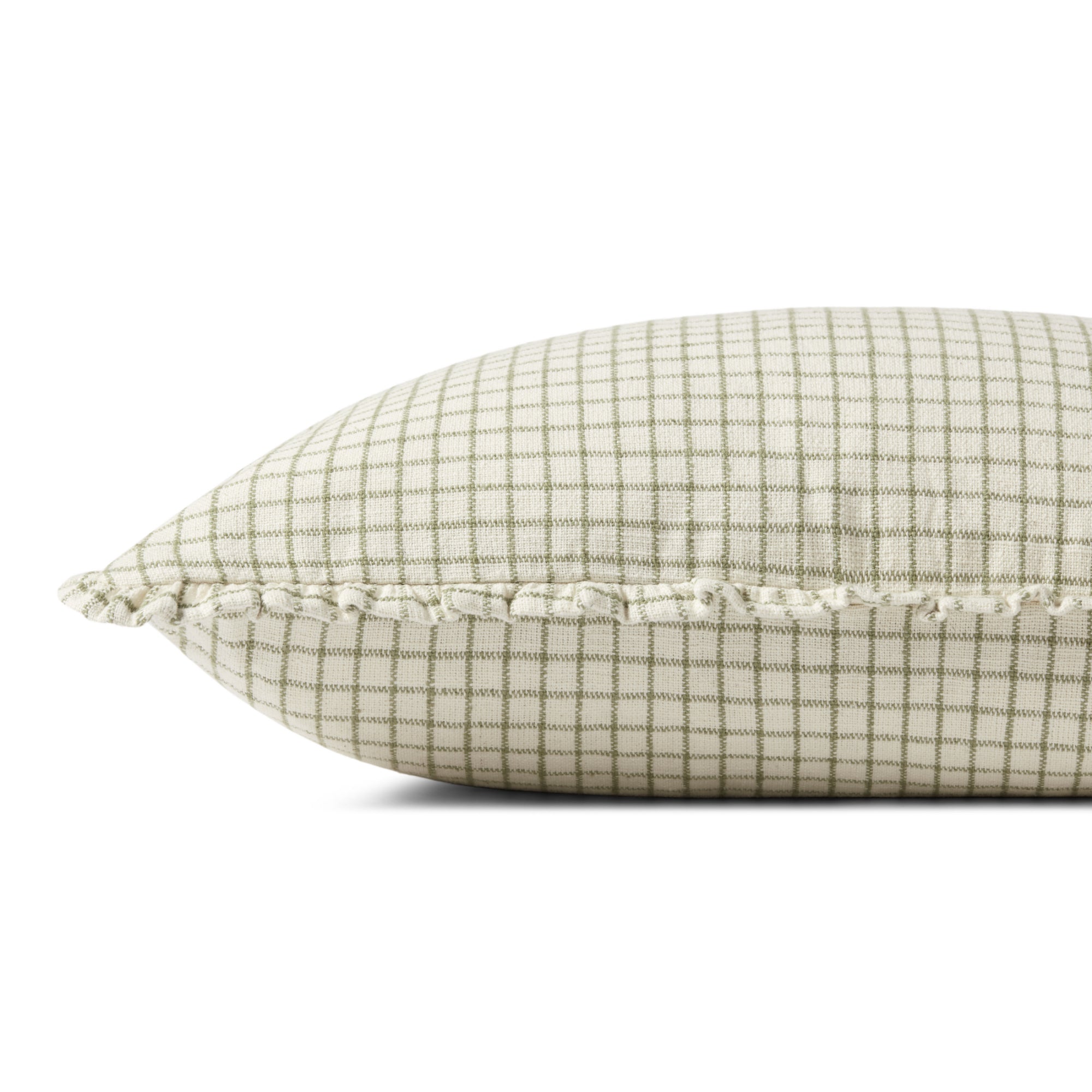 Chris Loves Julia x Loloi Dinah Ivory /Moss 16'' x 26'' Cover with Down Pillow