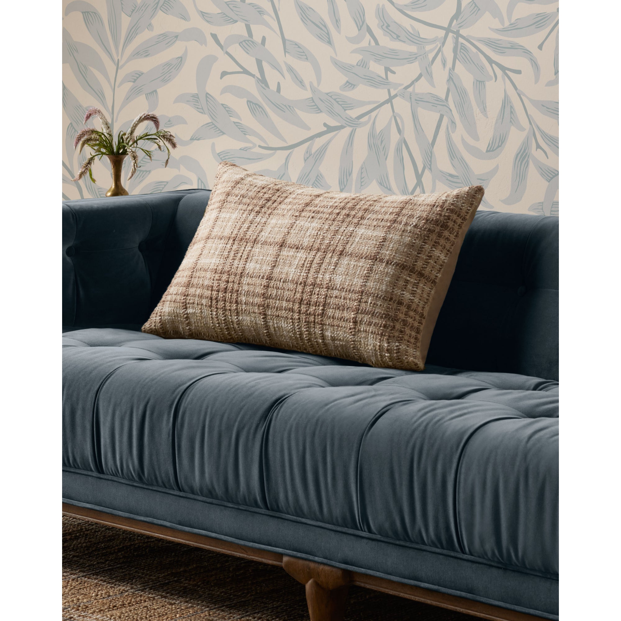 Chris Loves Julia x Loloi Beau Brown /Ivory 16'' x 26'' Cover with Down Pillow