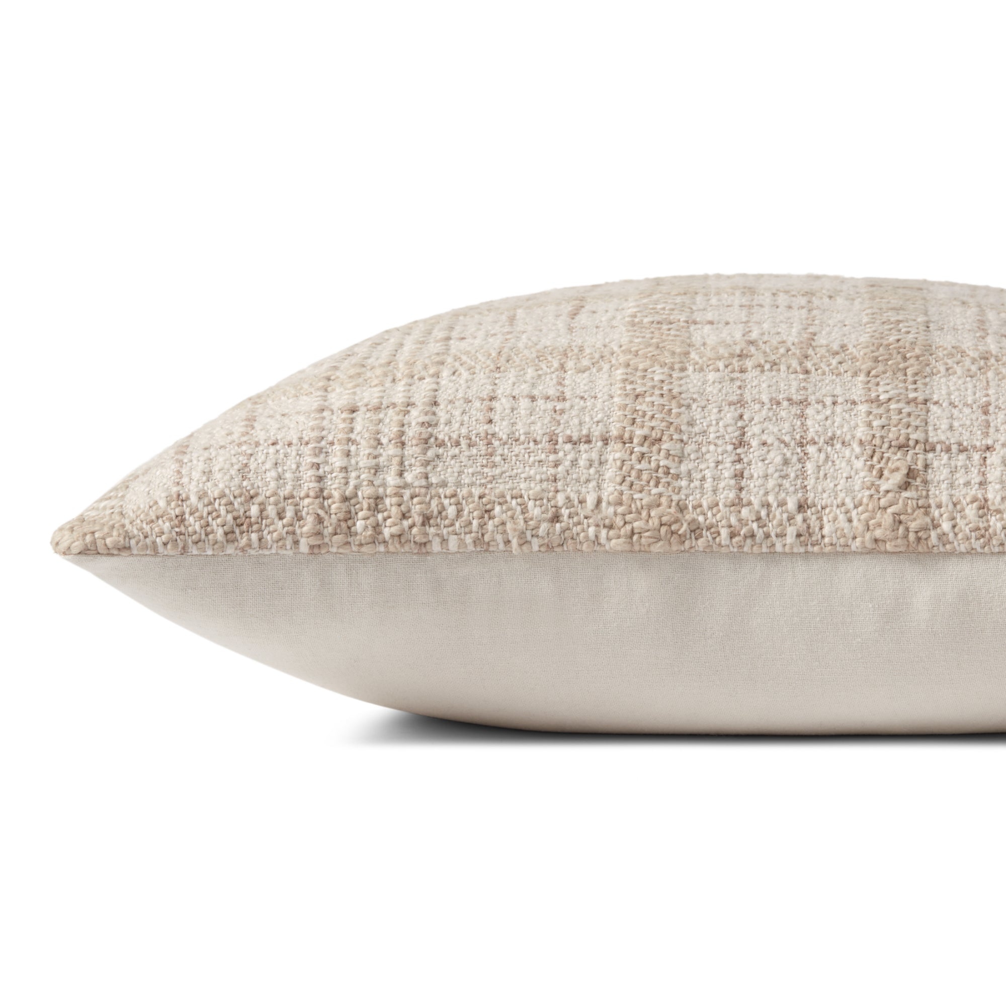 Chris Loves Julia x Loloi Fern Ivory /Beige 18'' x 18'' Cover with Down Pillow