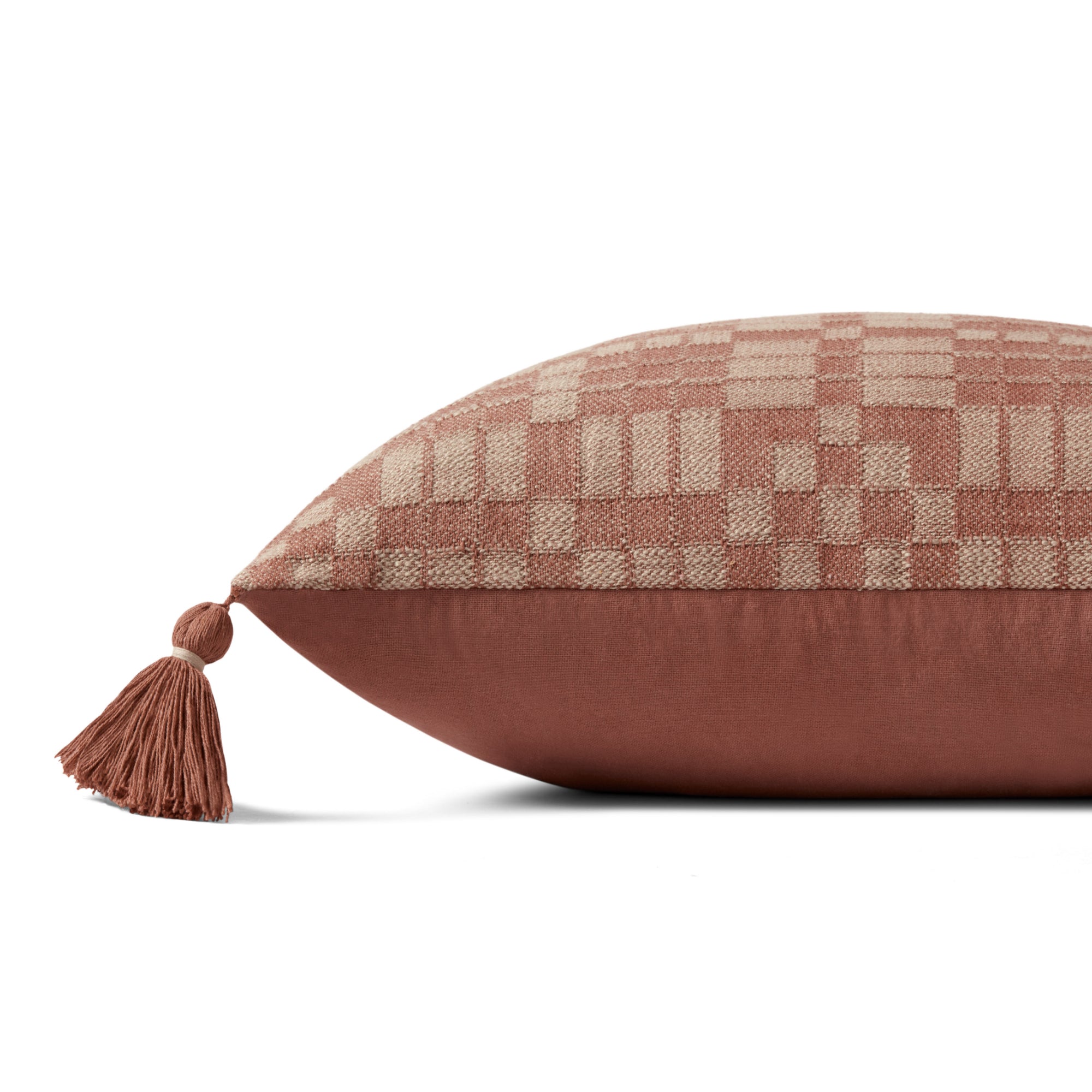 Chris Loves Julia x Loloi Ellery Clay 18'' x 18'' Cover with Down Pillow