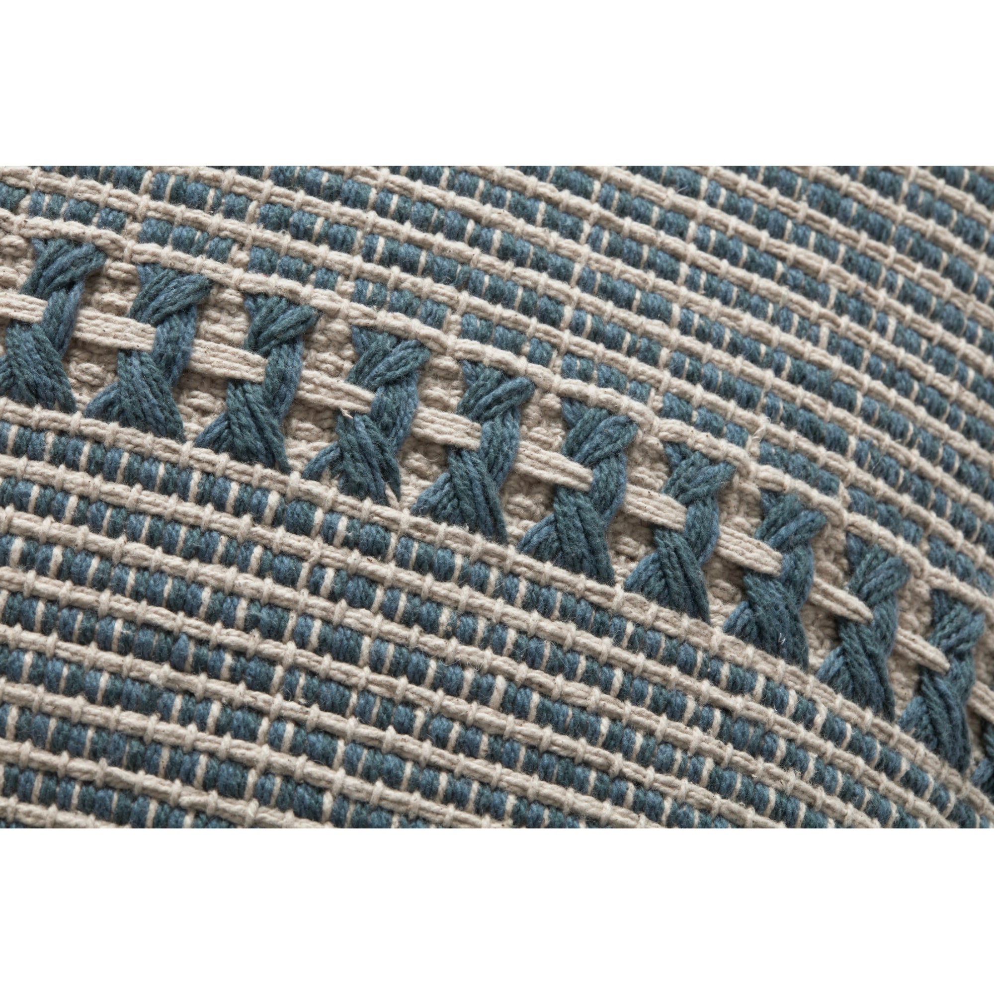 Chris Loves Julia x Loloi Harvey Blue /Natural 22'' x 22'' Cover with Down Pillow