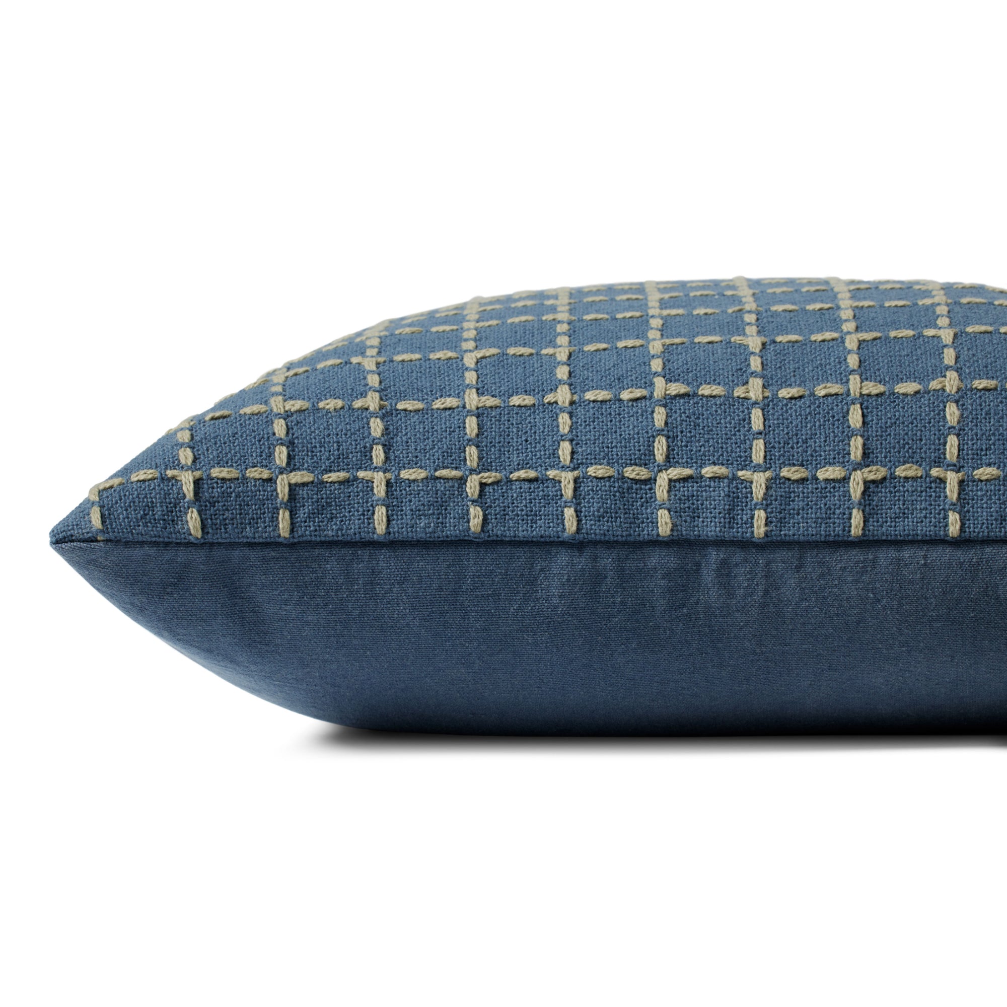 Jean Stoffer x Loloi PJS0017 Blue/Green 18'' x 18'' Cover with Down Pillow