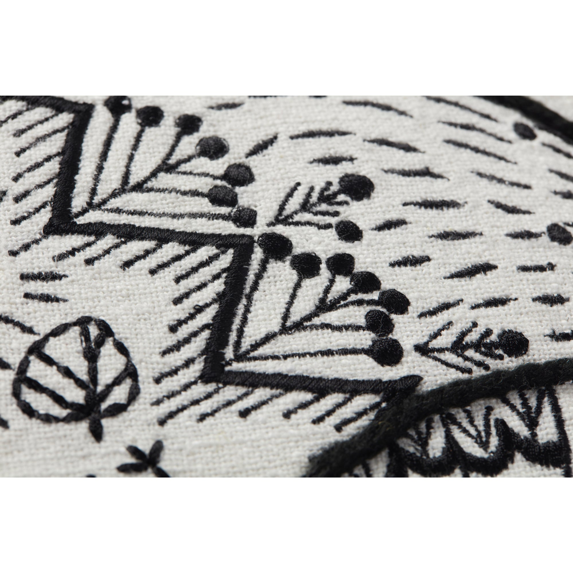 Loloi PLL0030 Black/Natural 18" x 18" Cover with Down Pillow