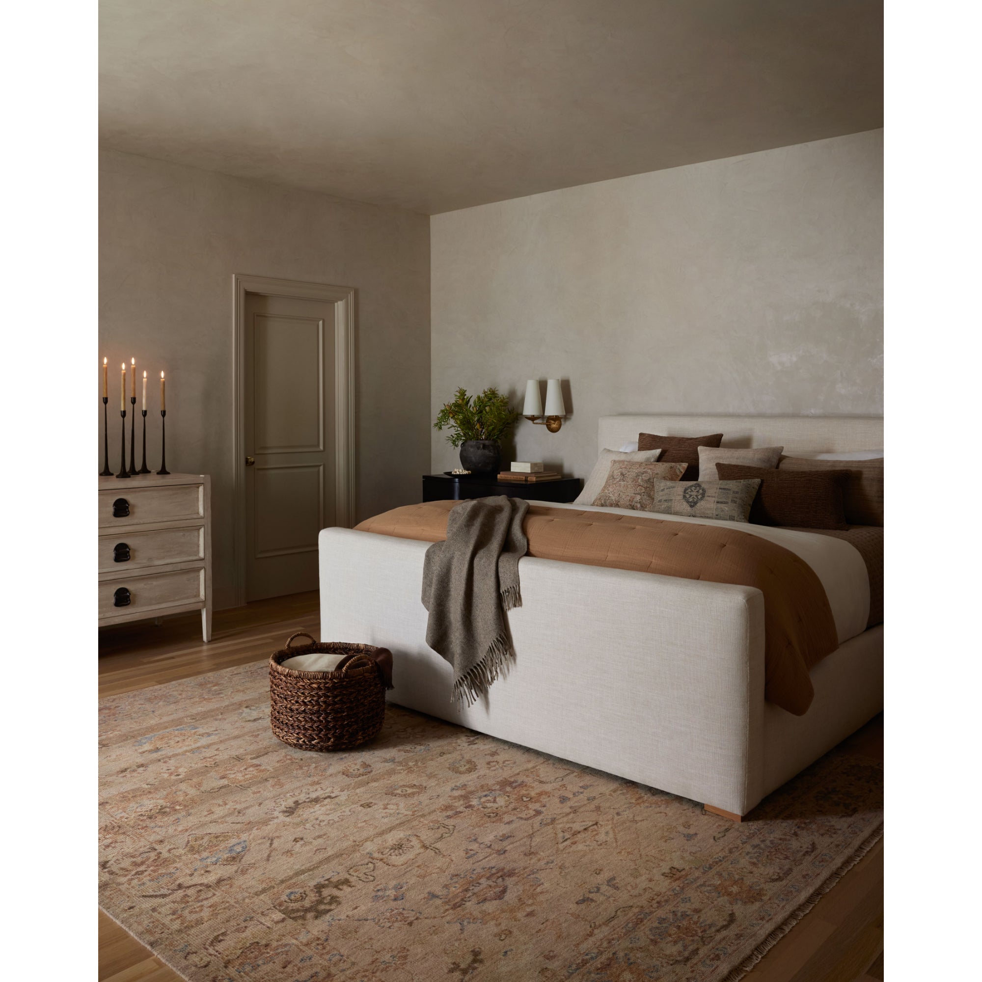 Loloi Brown Cover with Down Pillow