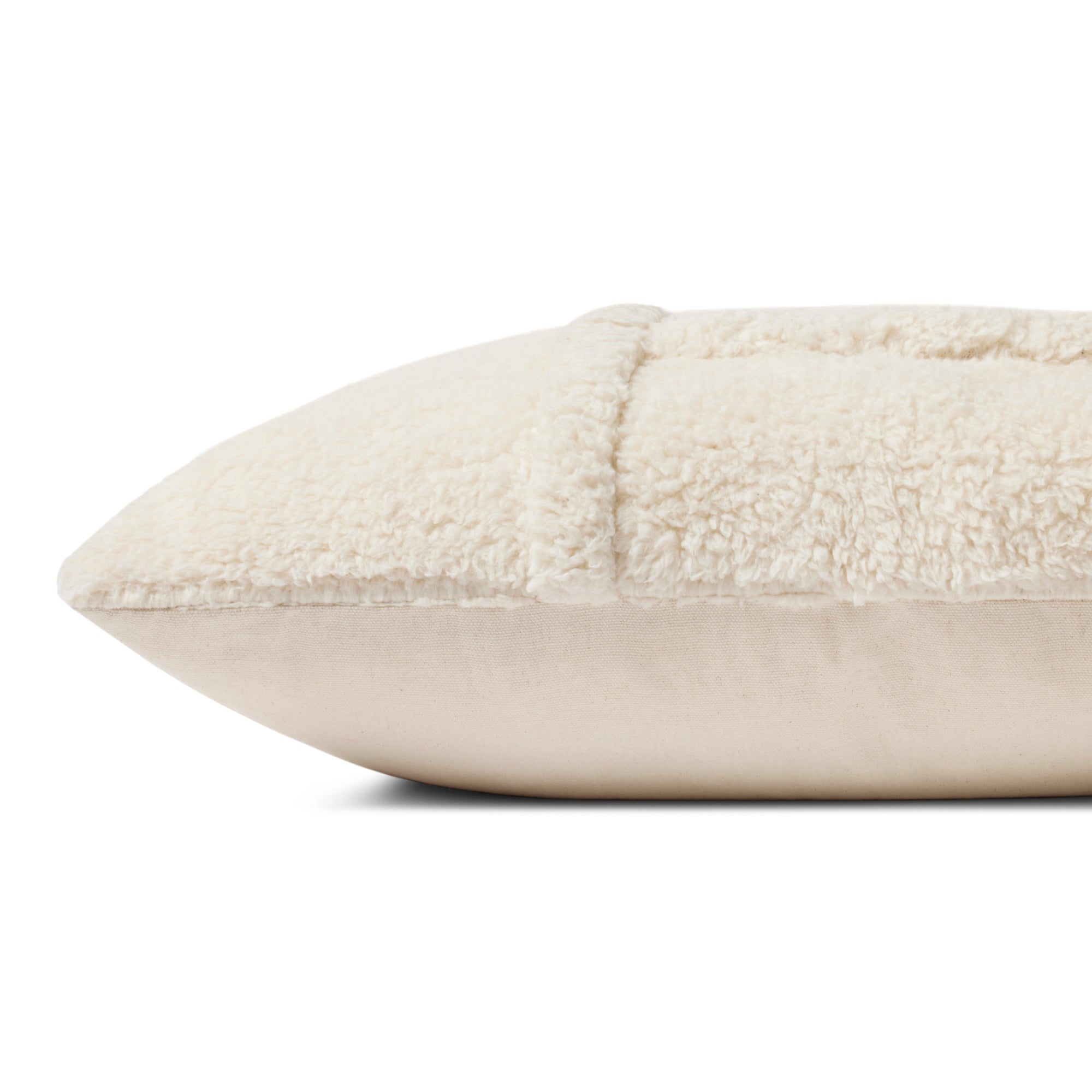 Loloi PLL0111 Ivory 13'' x 21'' Cover with Down Pillow