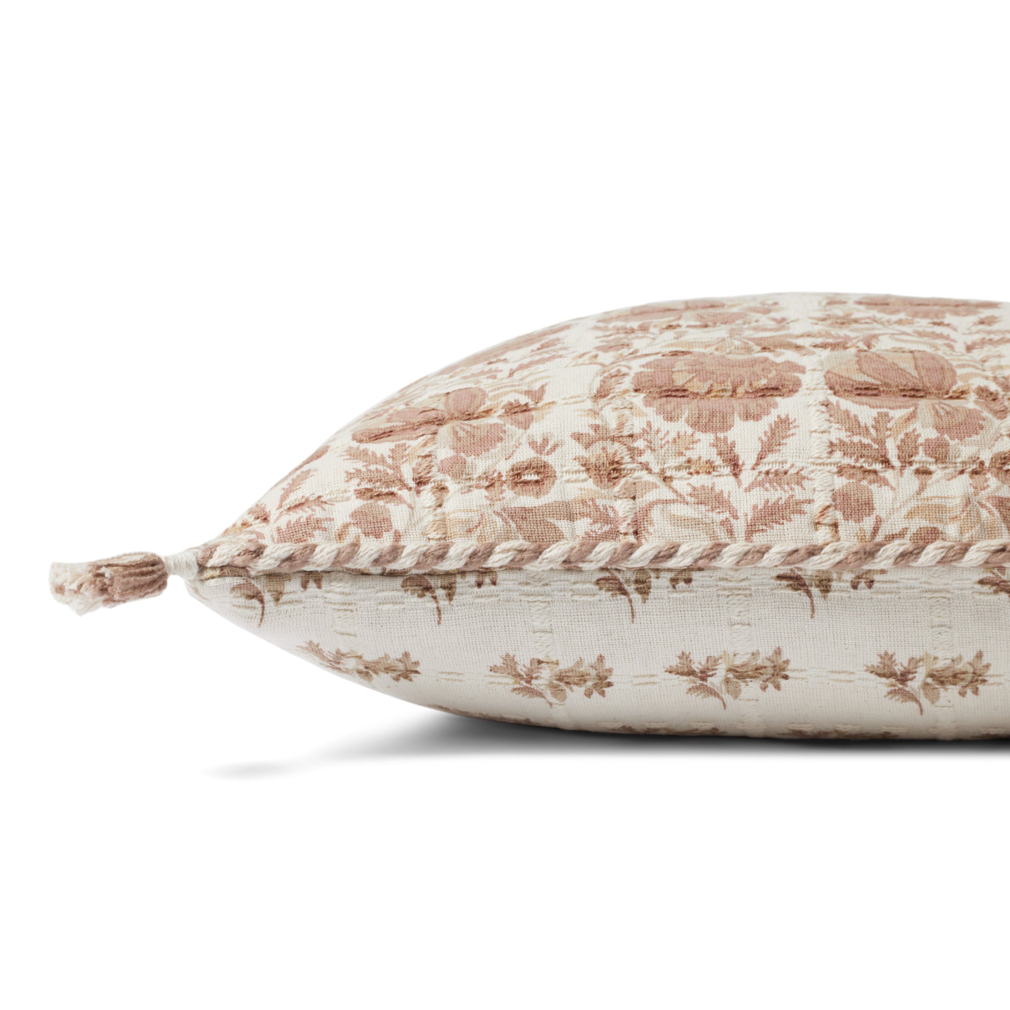 Loloi PLL0117 Blush/Ivory 13'' x 21'' Cover with Down Pillow