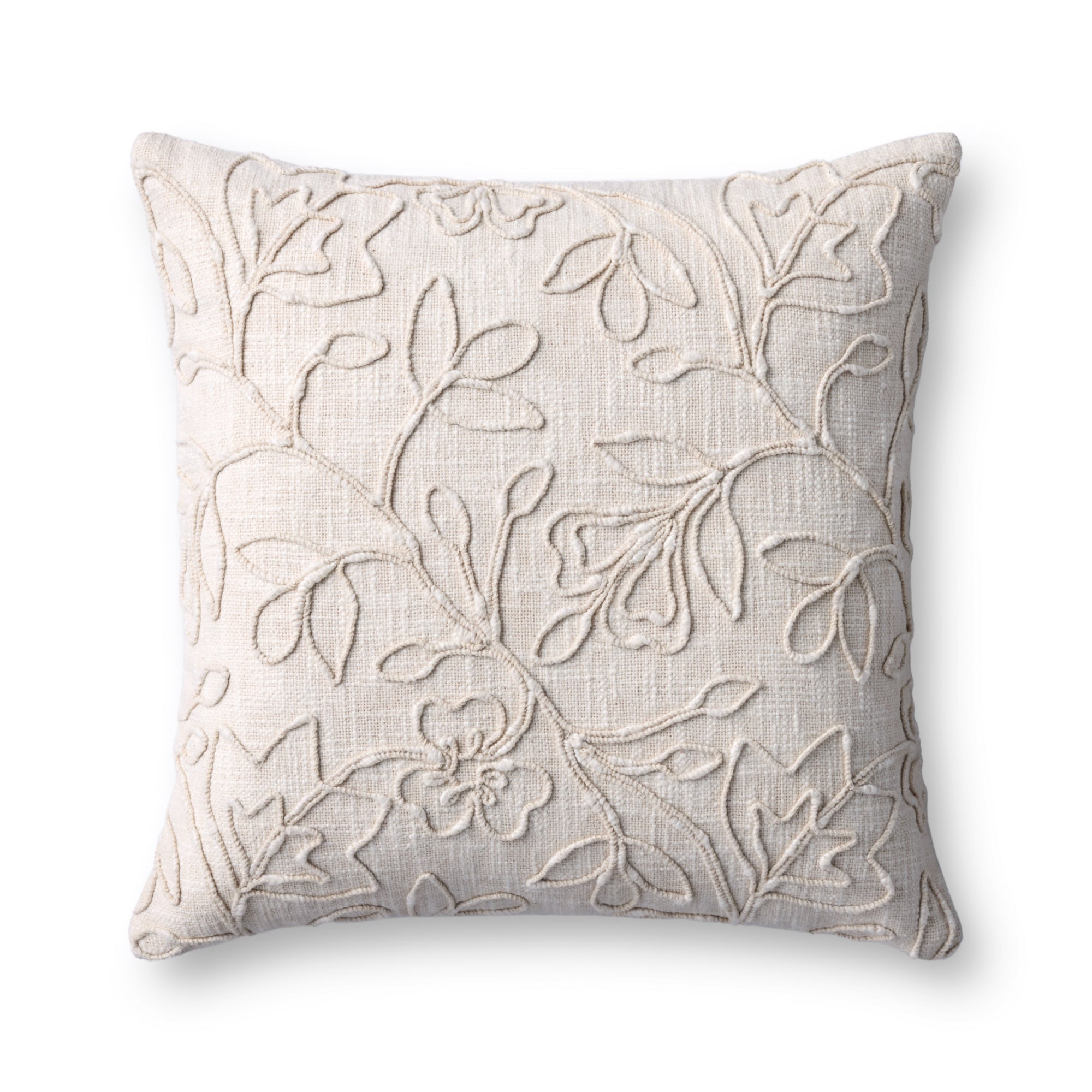 Loloi PLL0127 Natural Cover with Down Pillow