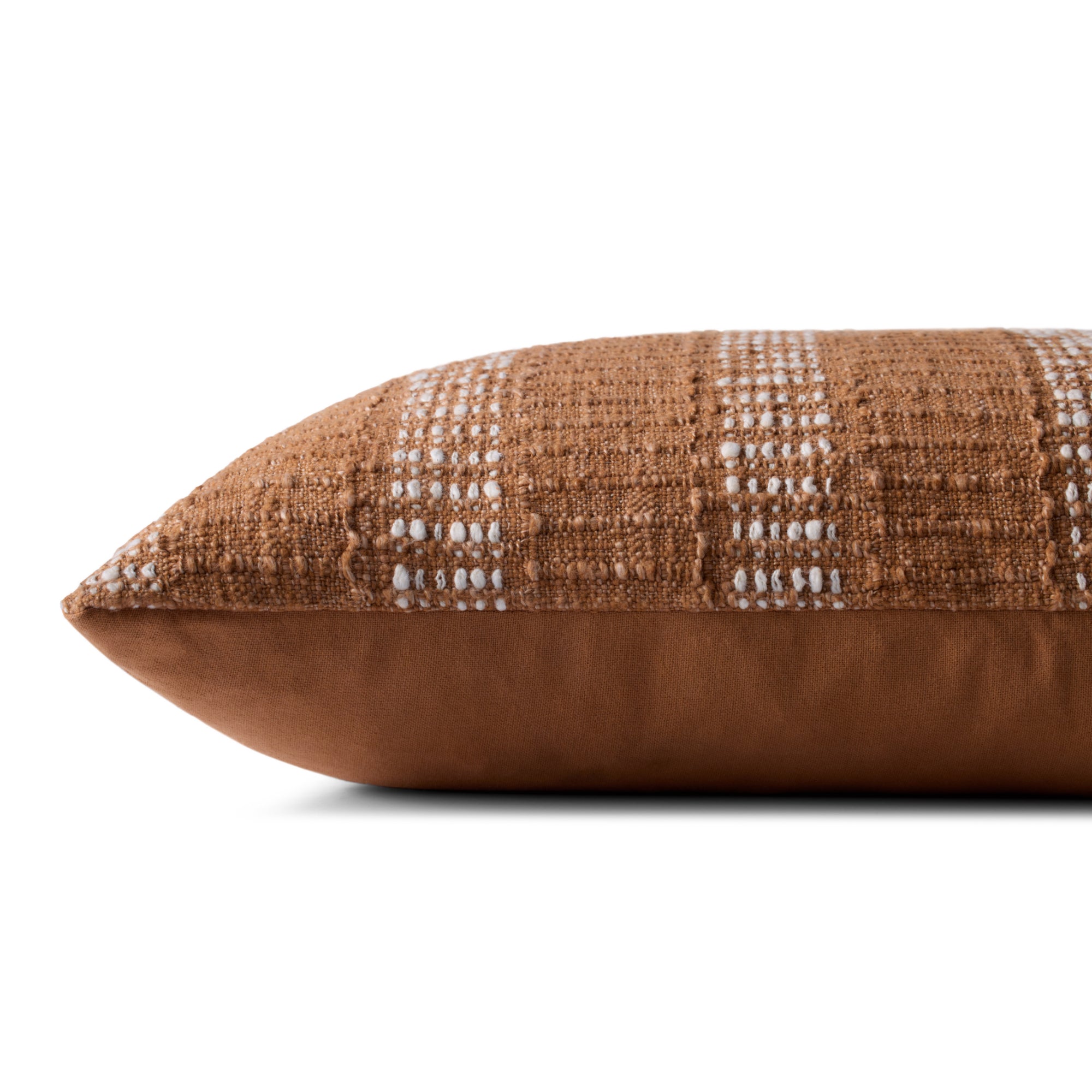 Loloi PLL0135 Rust/Ivory 22'' x 22'' Cover with Down Pillow