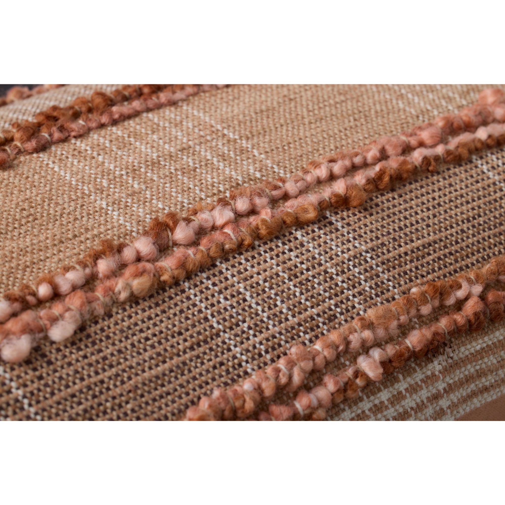 Loloi PLL0137 Rust/Multi 12'' x 27'' Cover with Down Pillow